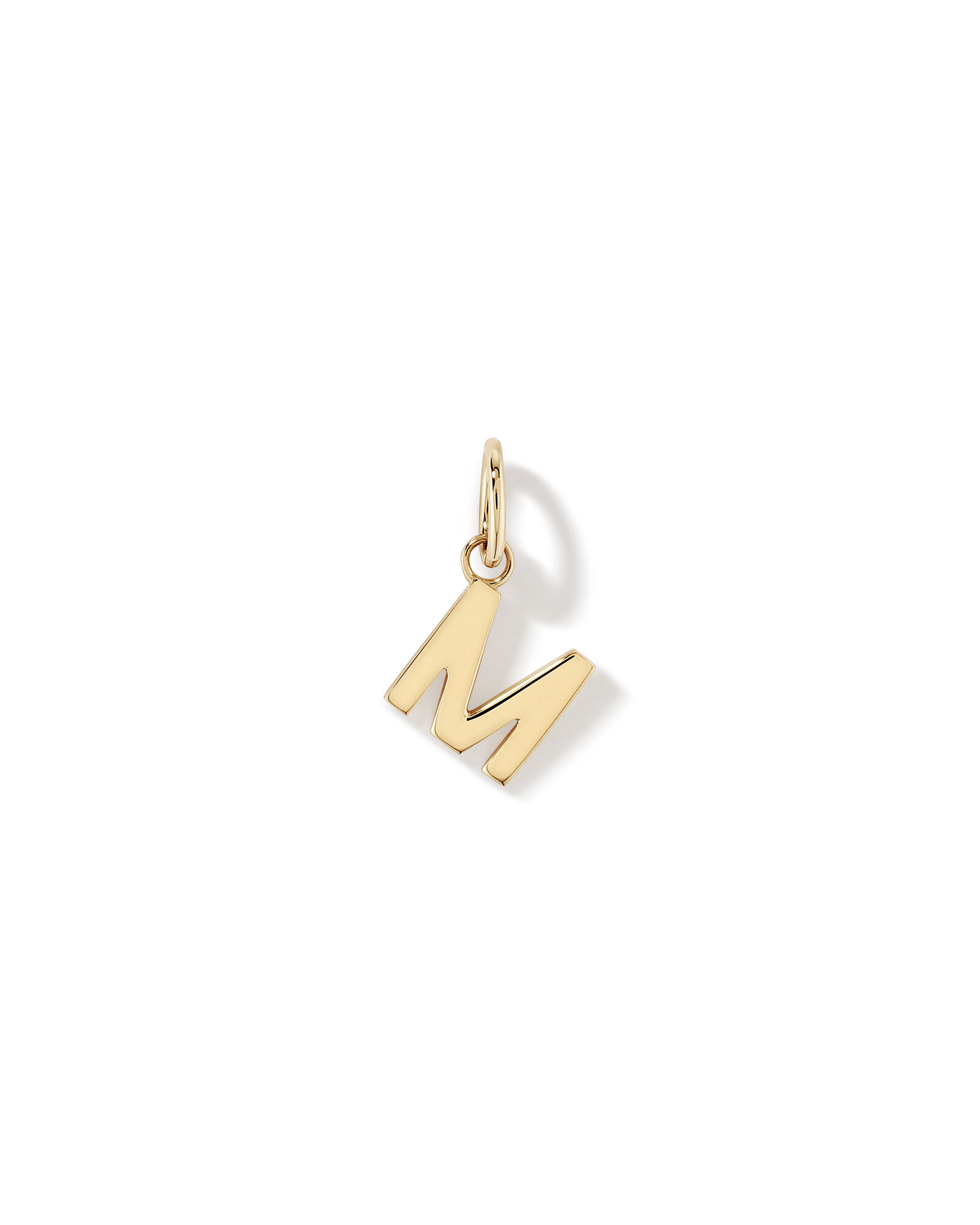 Letter M Initial Pendant in 10kt Yellow Gold