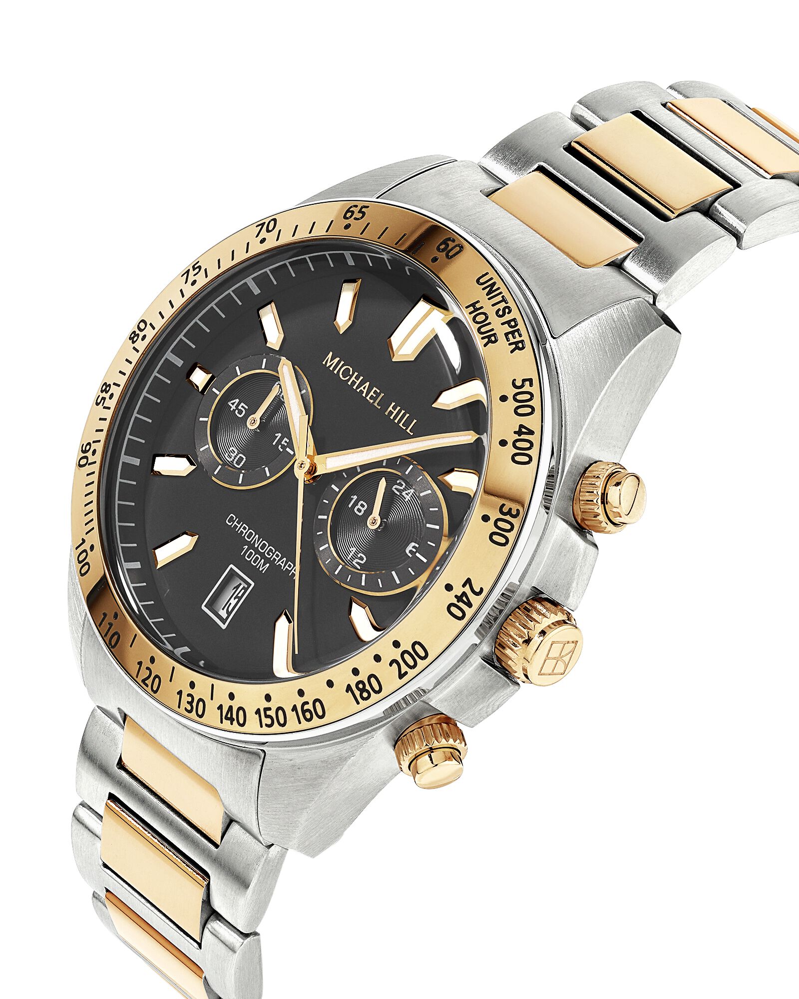 Two-Tone Men's Chronograph Watch in Gold Tone Stainless Steel