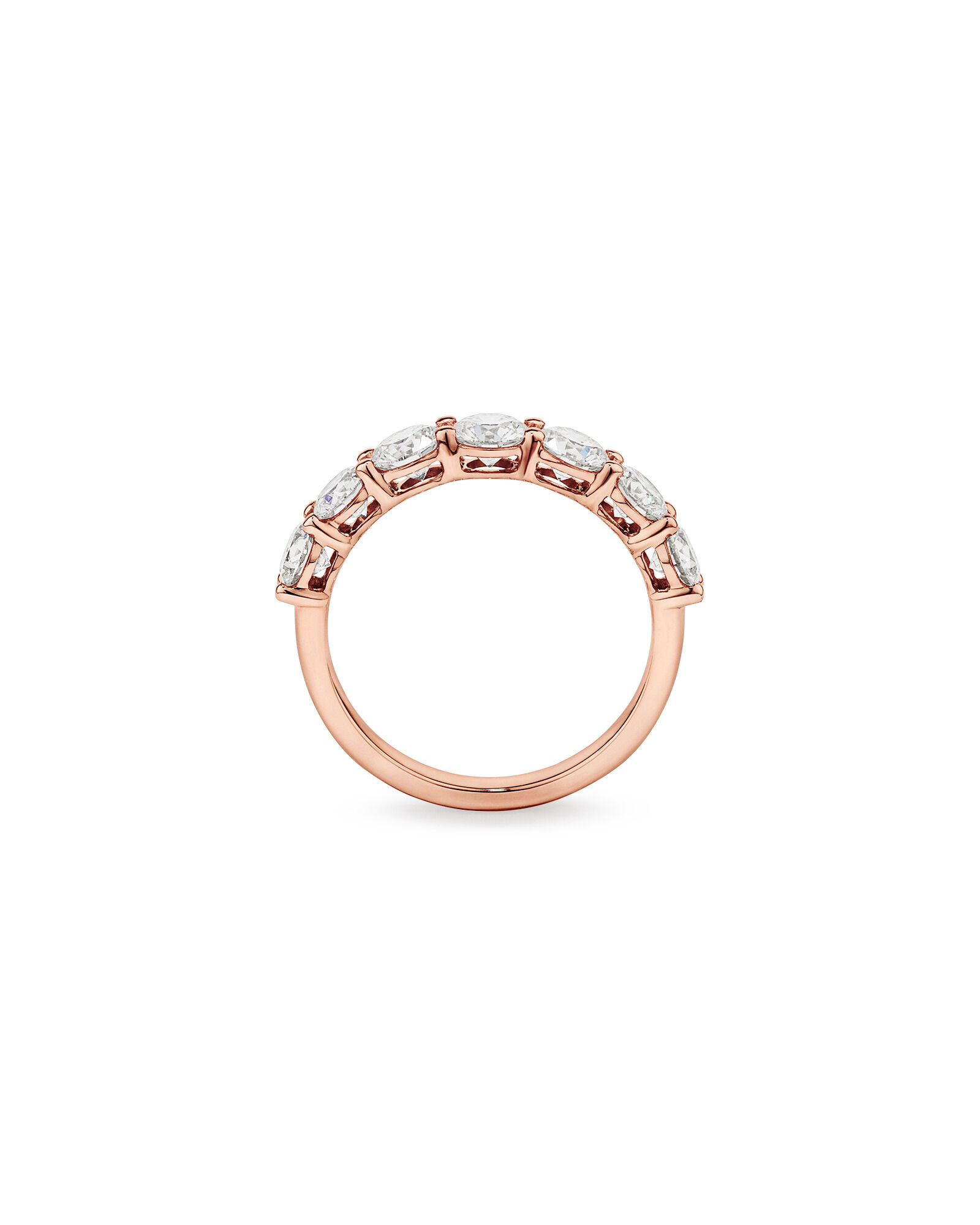 2.00 Carat TW Round Brilliant Laboratory-Grown Diamond Wedding Ring in 14kt Rose Gold