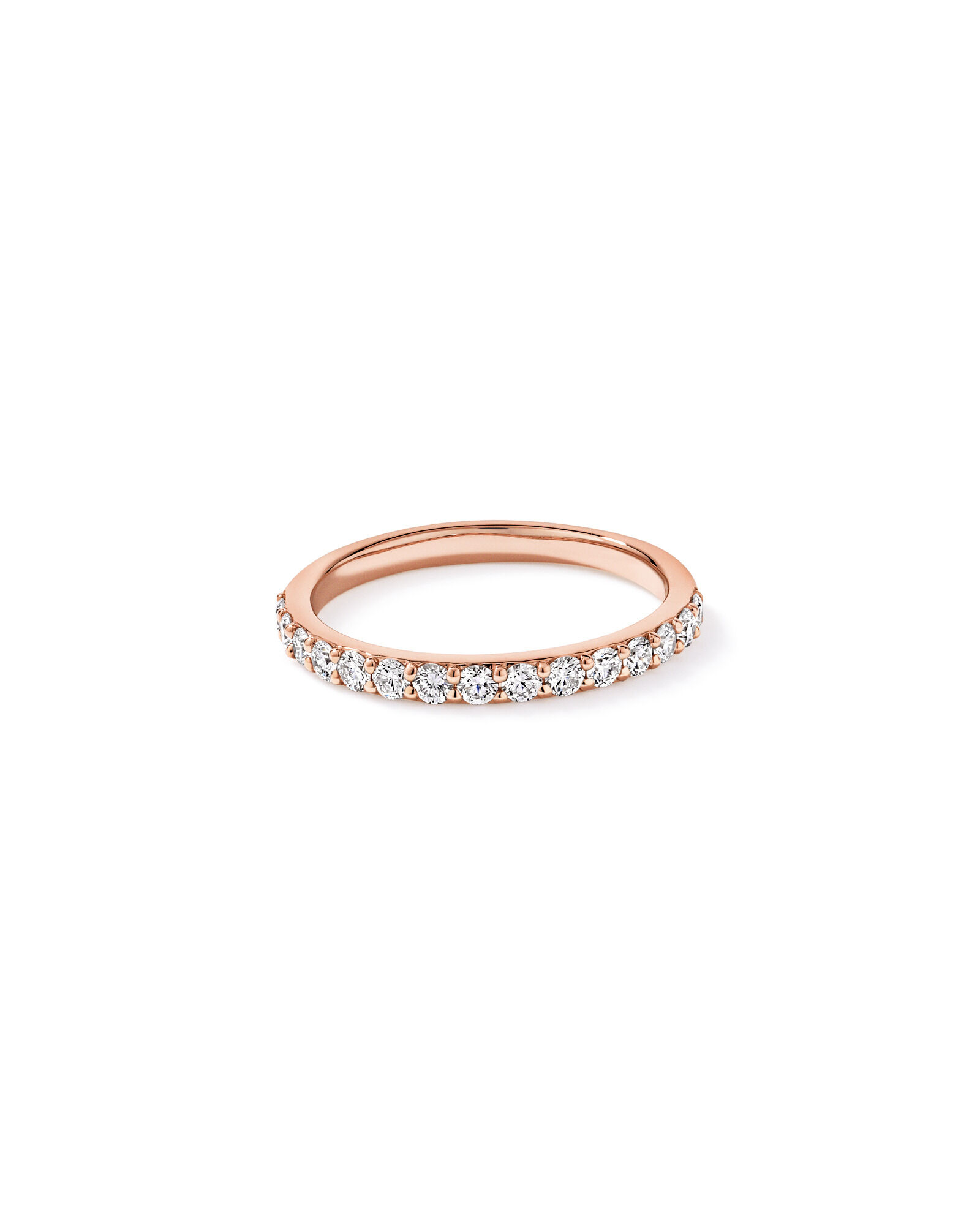 0.50TW Round Brilliant Laboratory-Grown Diamond Wedding Band in 14kt Rose Gold