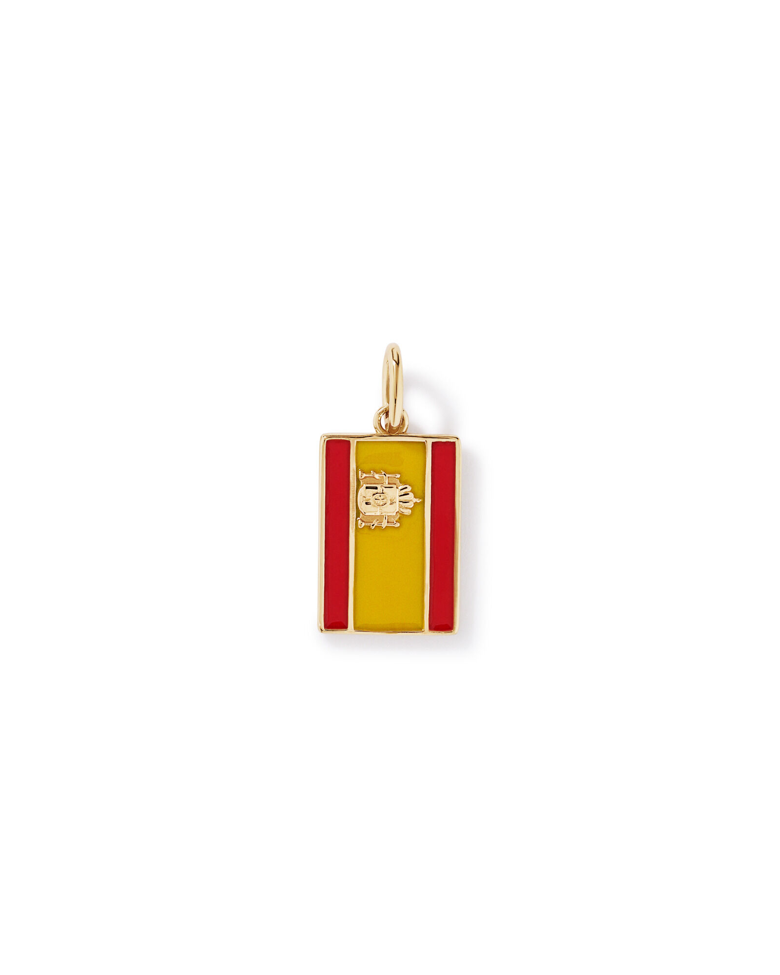 Spain Flag Pendant in 18Kt Vermeil