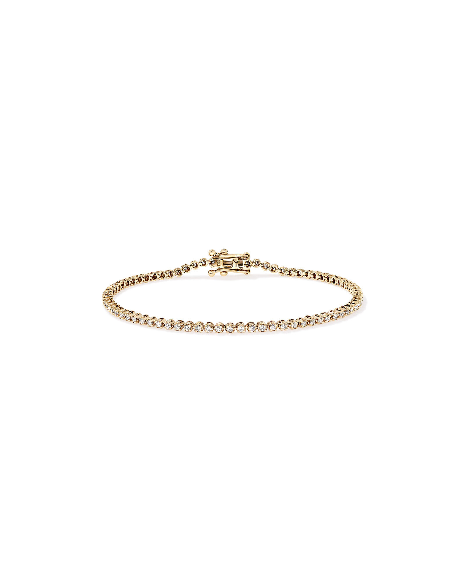 1.00 Carat TW Laboratory-Grown Diamond Tennis Bracelet in 10kt Yellow Gold