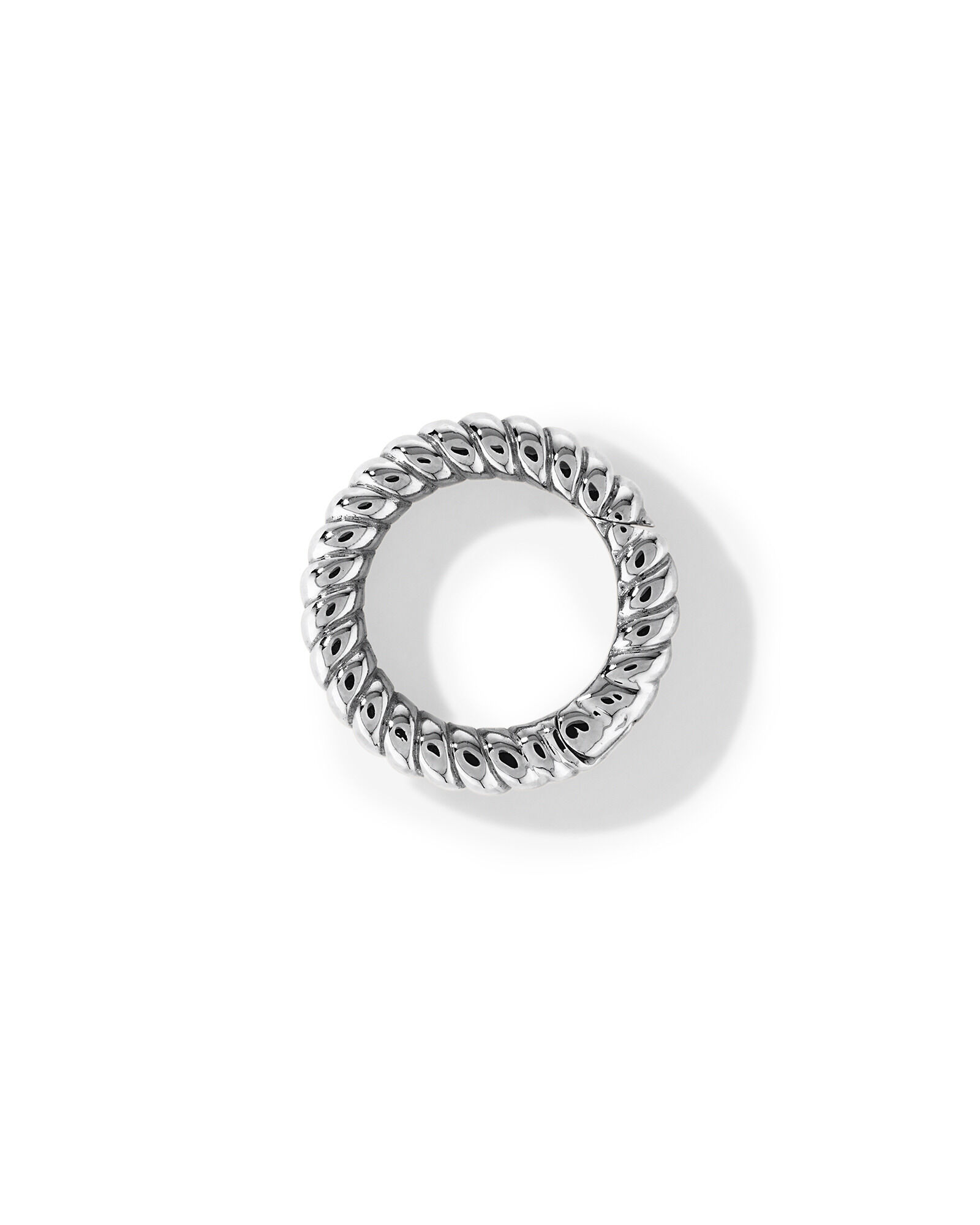 Twisted Circle Pendant Connector in Sterling Silver