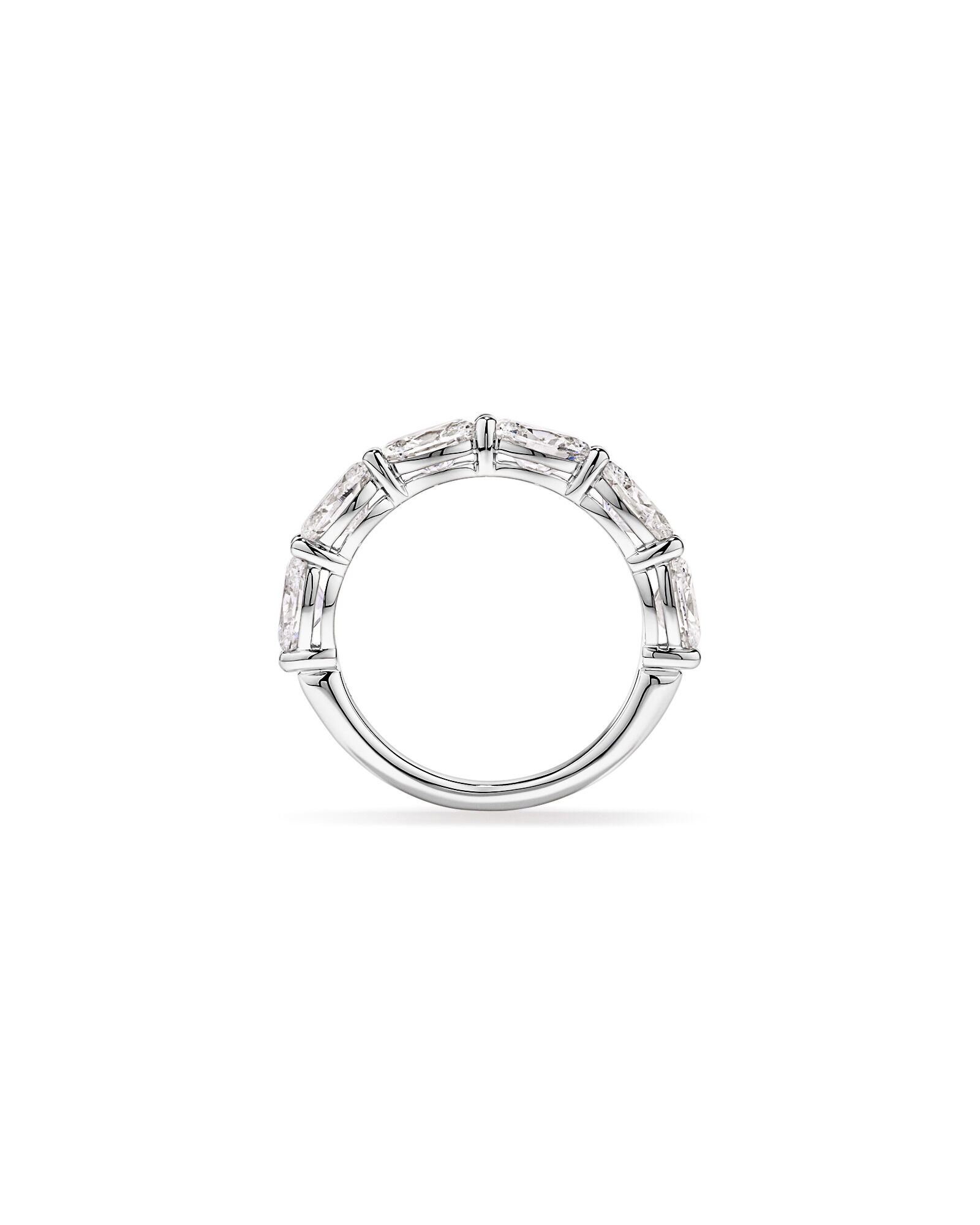 3.00TW Oval Laboratory-Grown Diamond Wedding Ring in 14kt White Gold