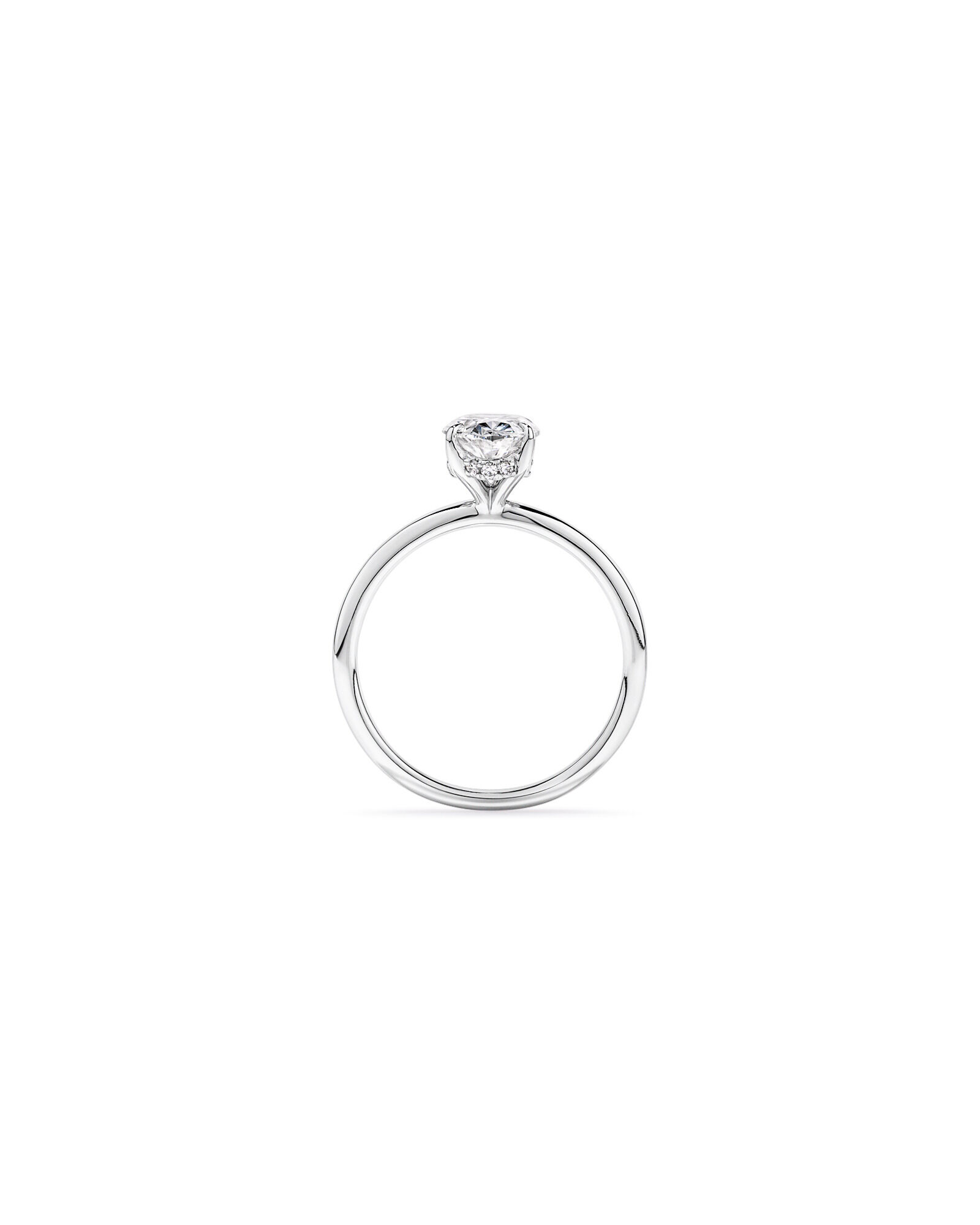 1.57TW Oval Laboratory-Grown Diamond Solitaire Ring in 14kt White Gold