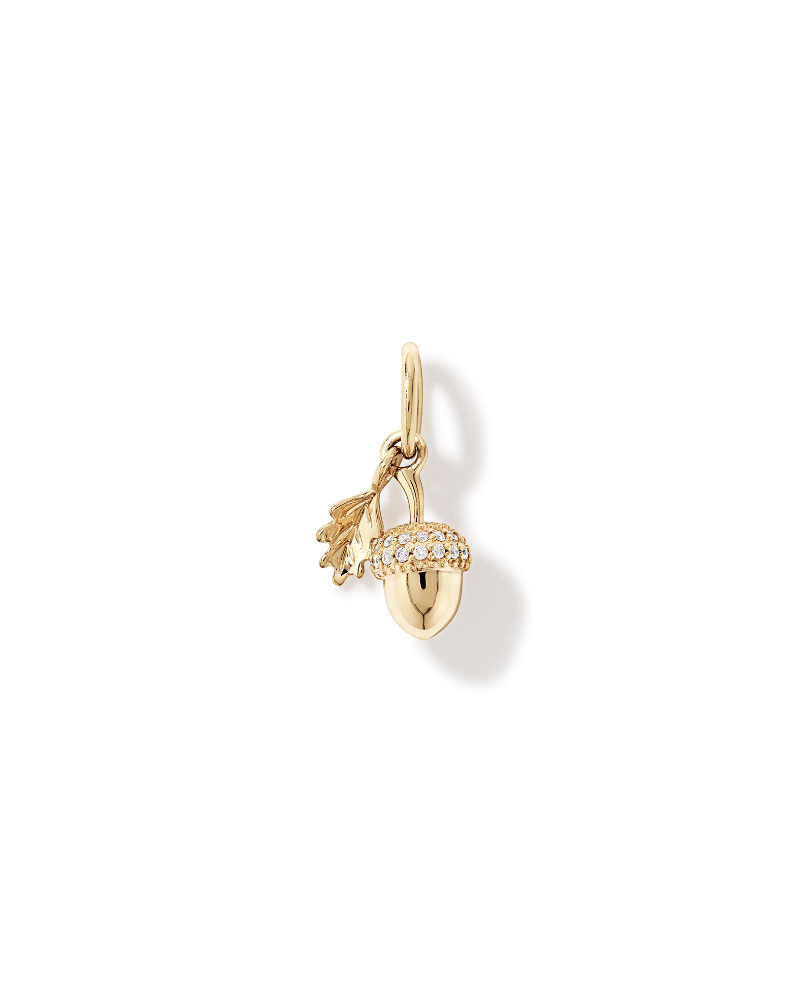 Canadian Acorn Diamond Pendant in 10kt Yellow Gold
