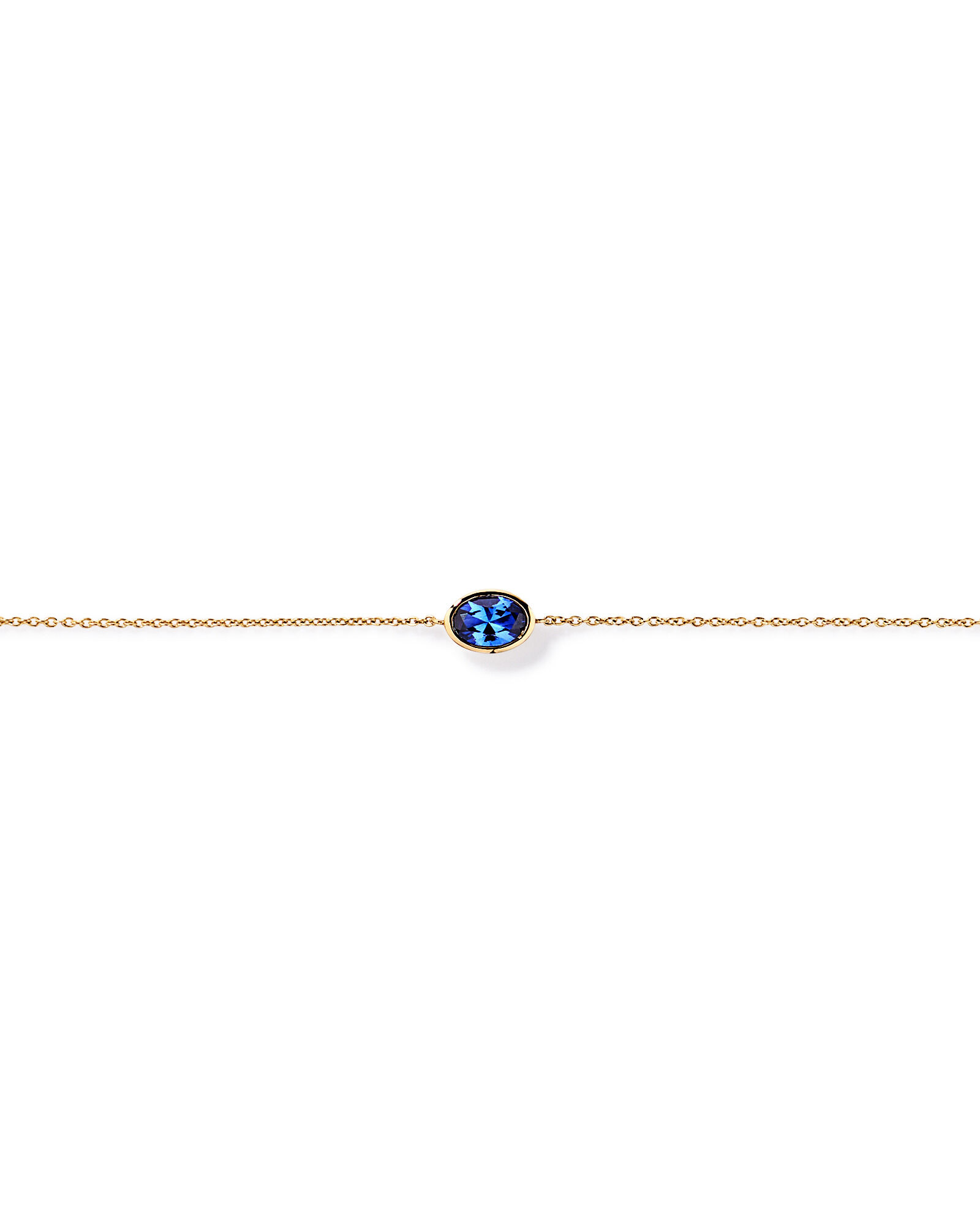 A cr&eacute;&eacute; un bracelet saphir bleu en or jaune 10 carats