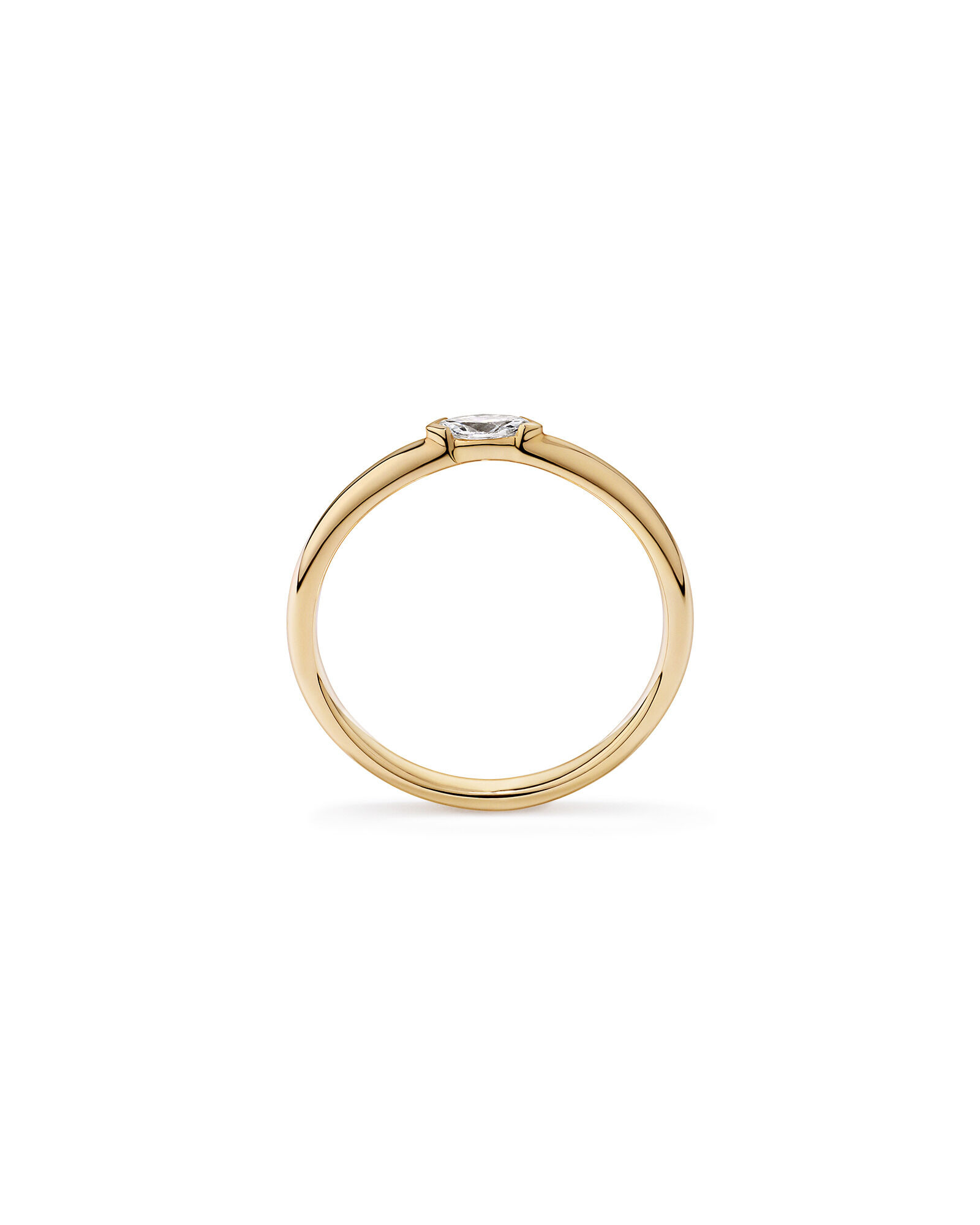 Bague empileuse de diamants cultiv&eacute;e en laboratoire en or jaune 10 carats