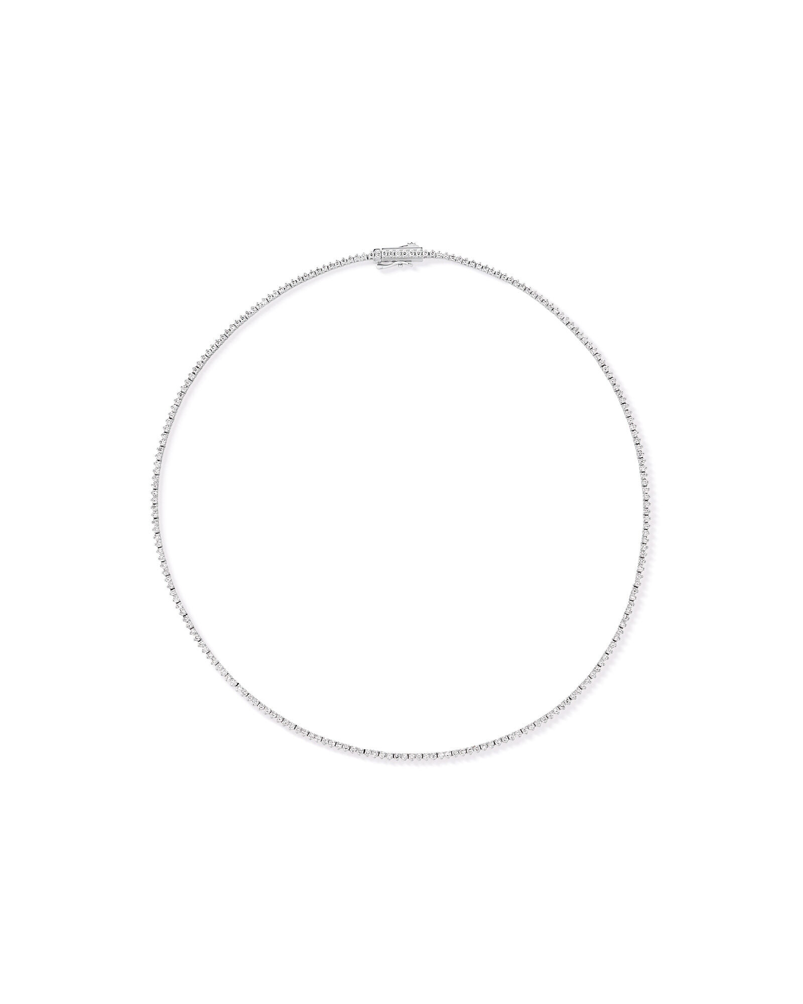3.00TW Lab Diamond Tennis Necklace in Silver