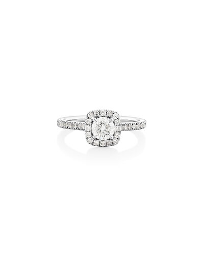 Engagement Ring With 0.95 Carat TW Of Diamonds In 14kt White Gold