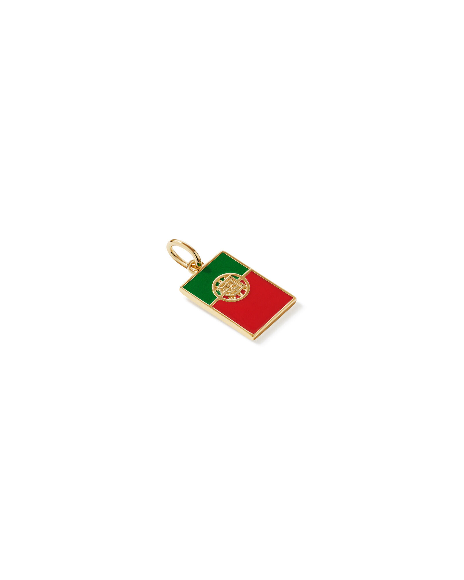 Portugal Flag Pendant in 18Kt Vermeil