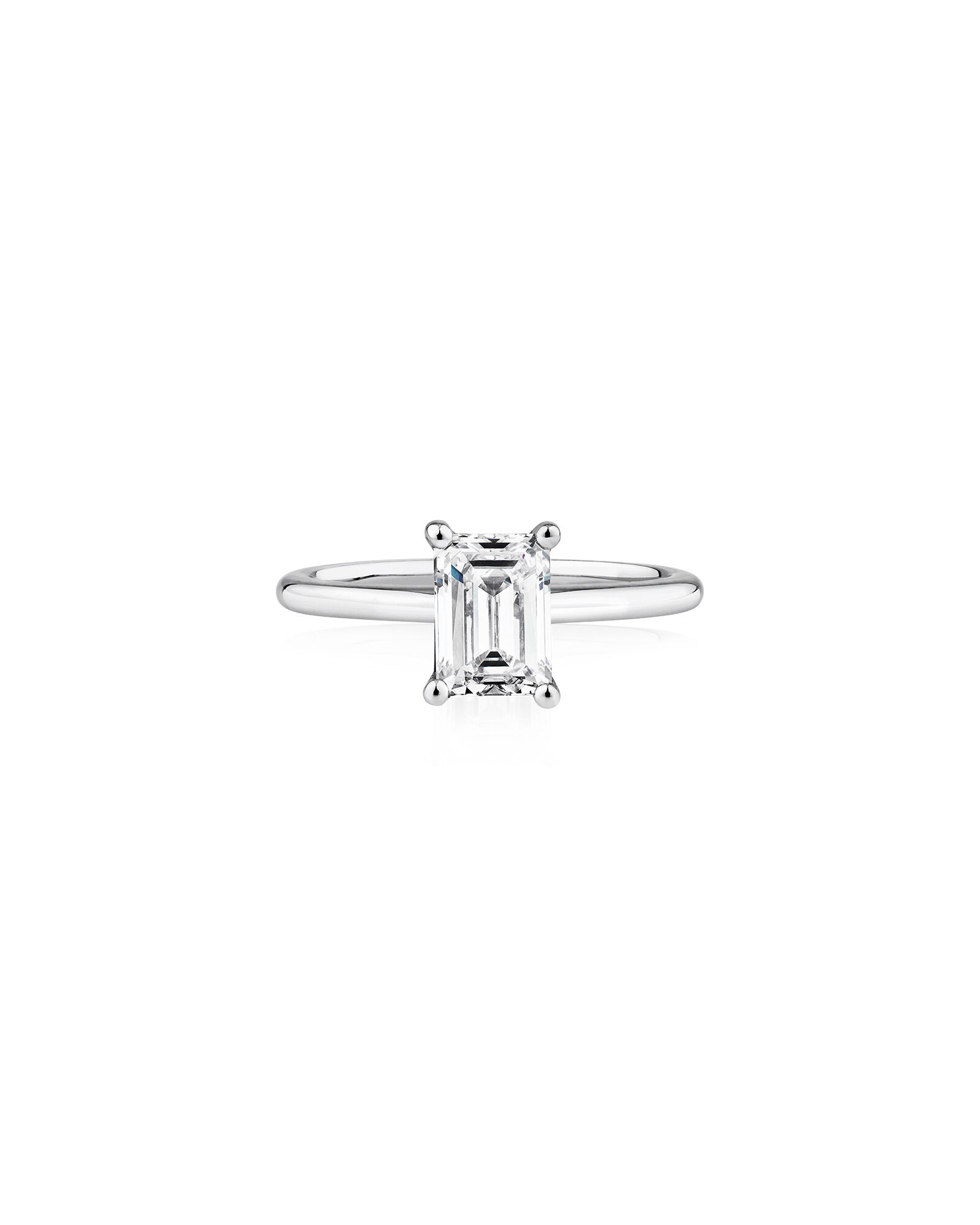 Bague de fian&ccedil;ailles en solitaire en diamant taill&eacute; en laboratoire 1,25 carat TW en or blanc 14 carats