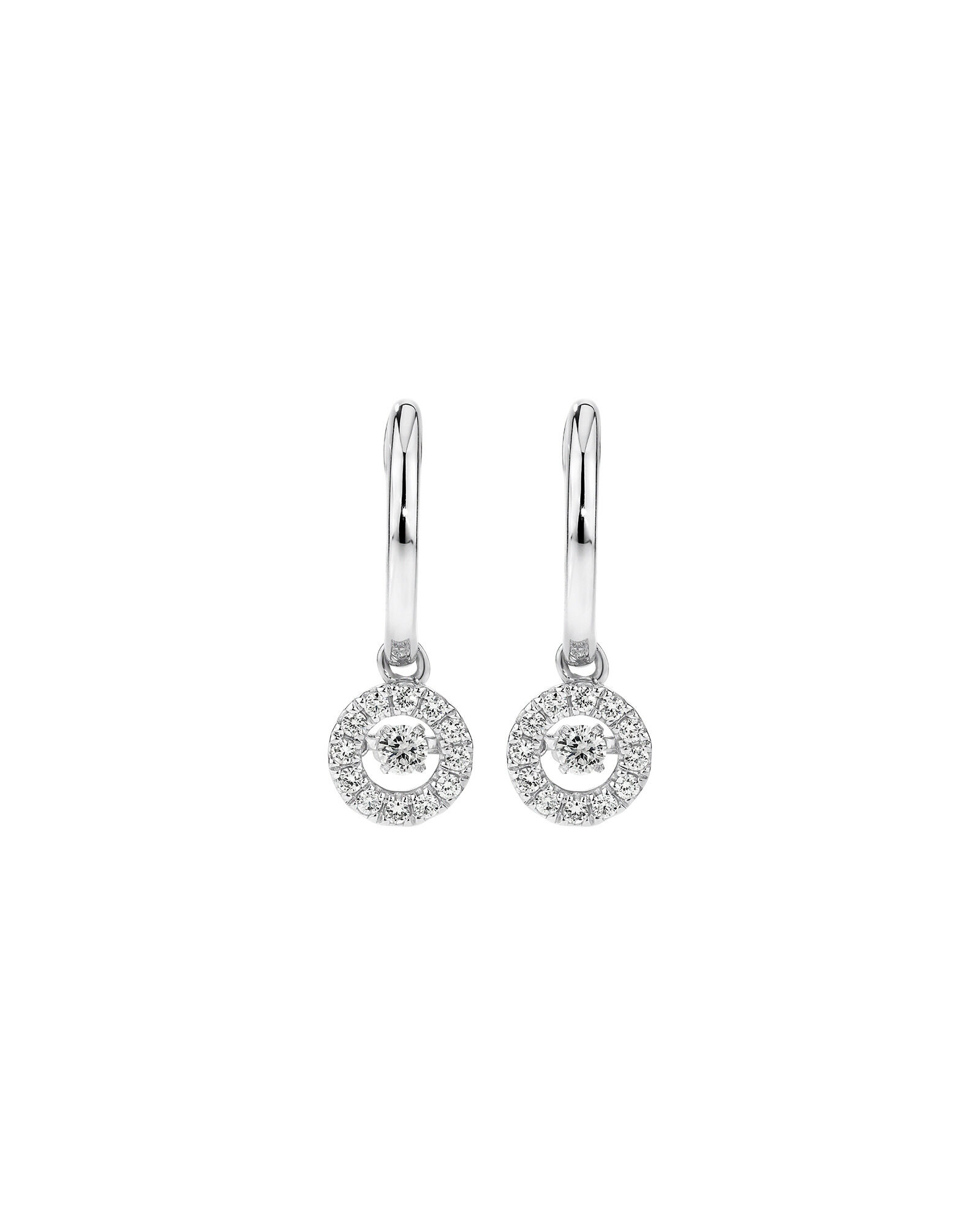 Lume Lab Round Brilliant Huggie Earrings with 0.30 Carat TW of Laboratory-Grown Diamonds in Sterling Silver