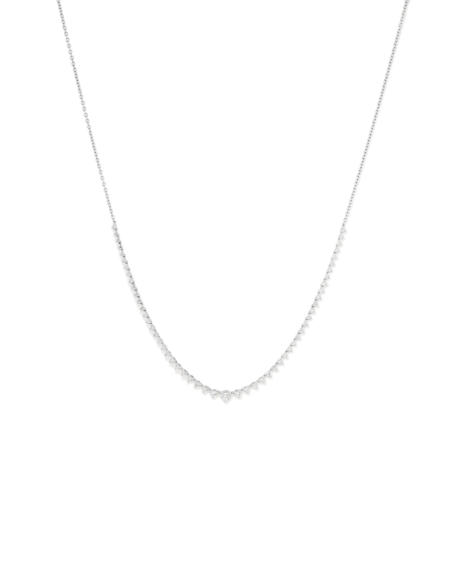 1.00 Carat TW Laboratory-Grown Diamond Tennis Necklace set in 10kt White Gold