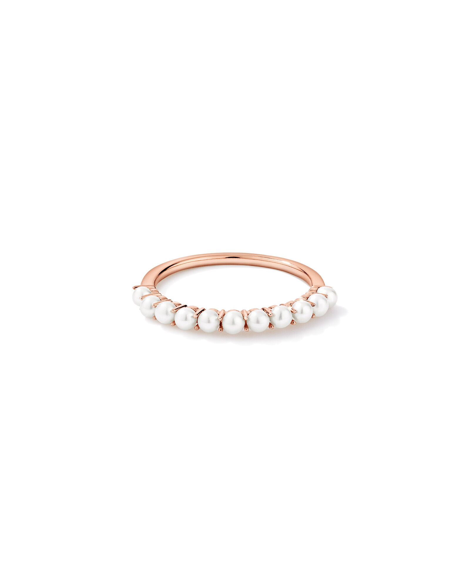 Bague de bague en perles d&rsquo;eau douce cultiv&eacute;e en or rose 10 carats