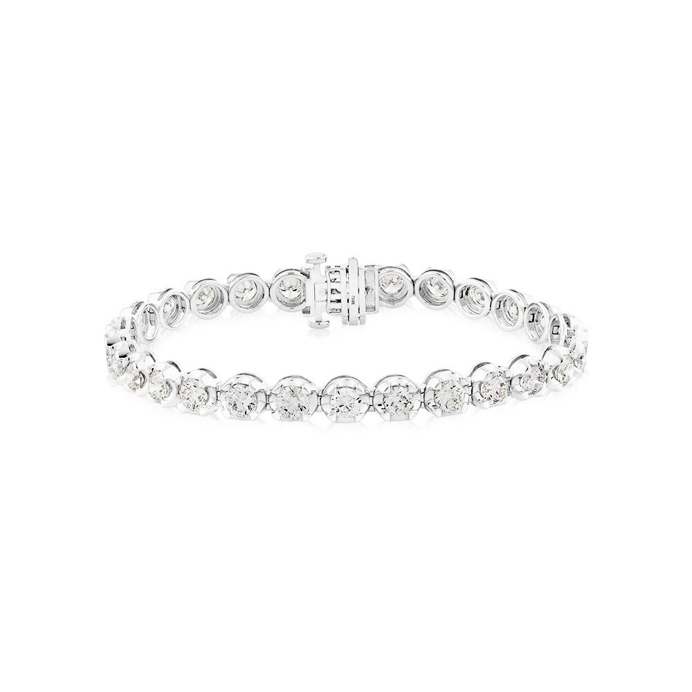 8.00 Carat TW Diamond Tennis Bracelet in 14kt White Gold