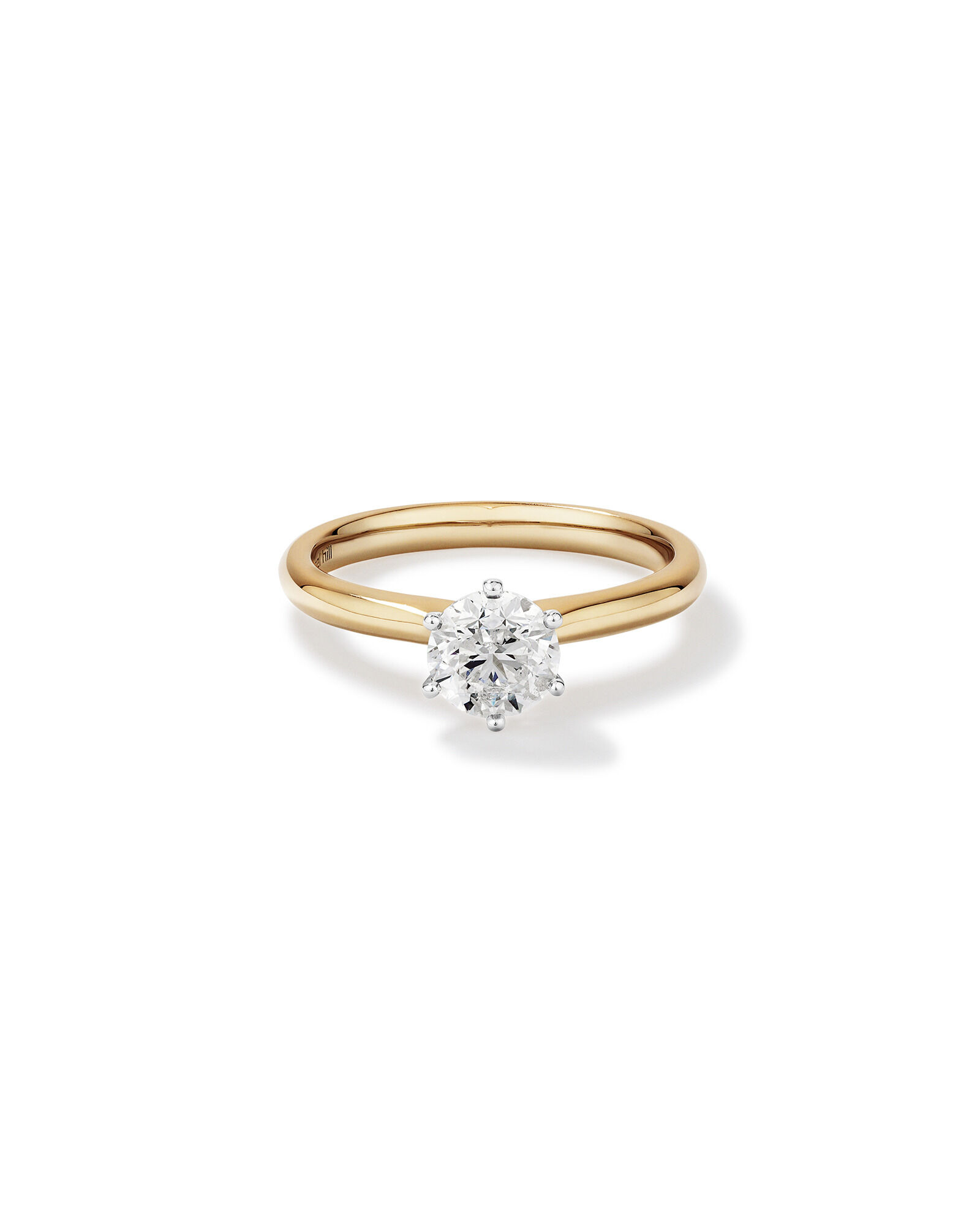 Certified Solitaire Engagement Ring with a 1 Carat TW Diamond in 18kt Yellow/White Gold