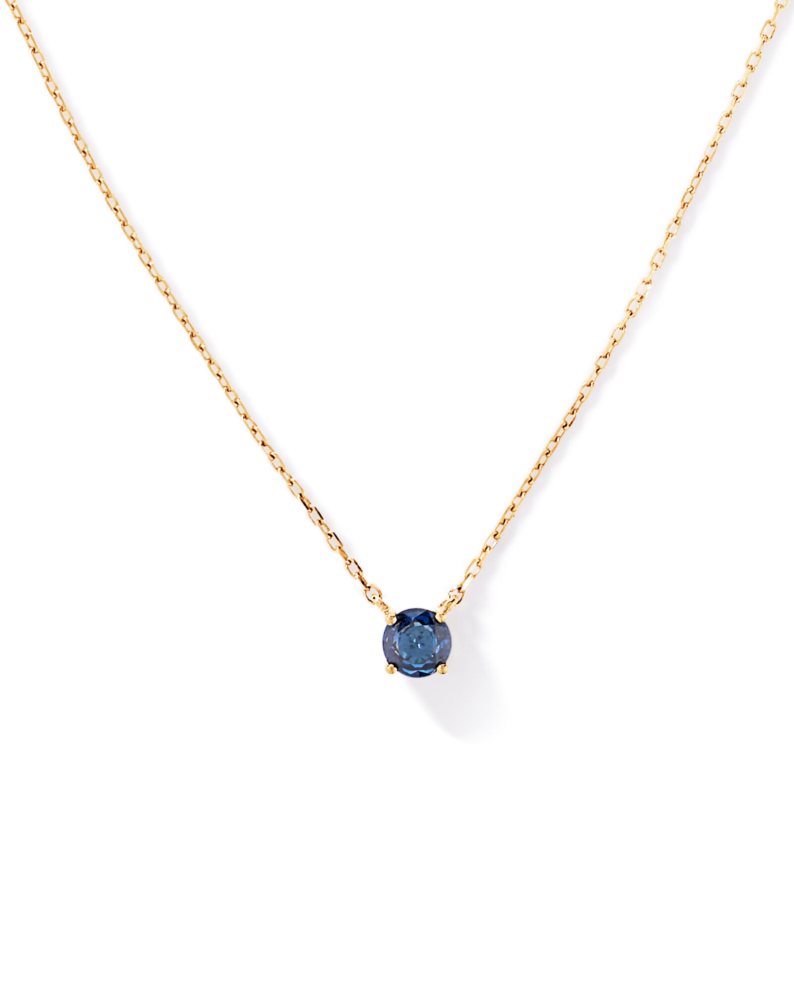 Collier australien coupe ronde saphir en or jaune 10 kt