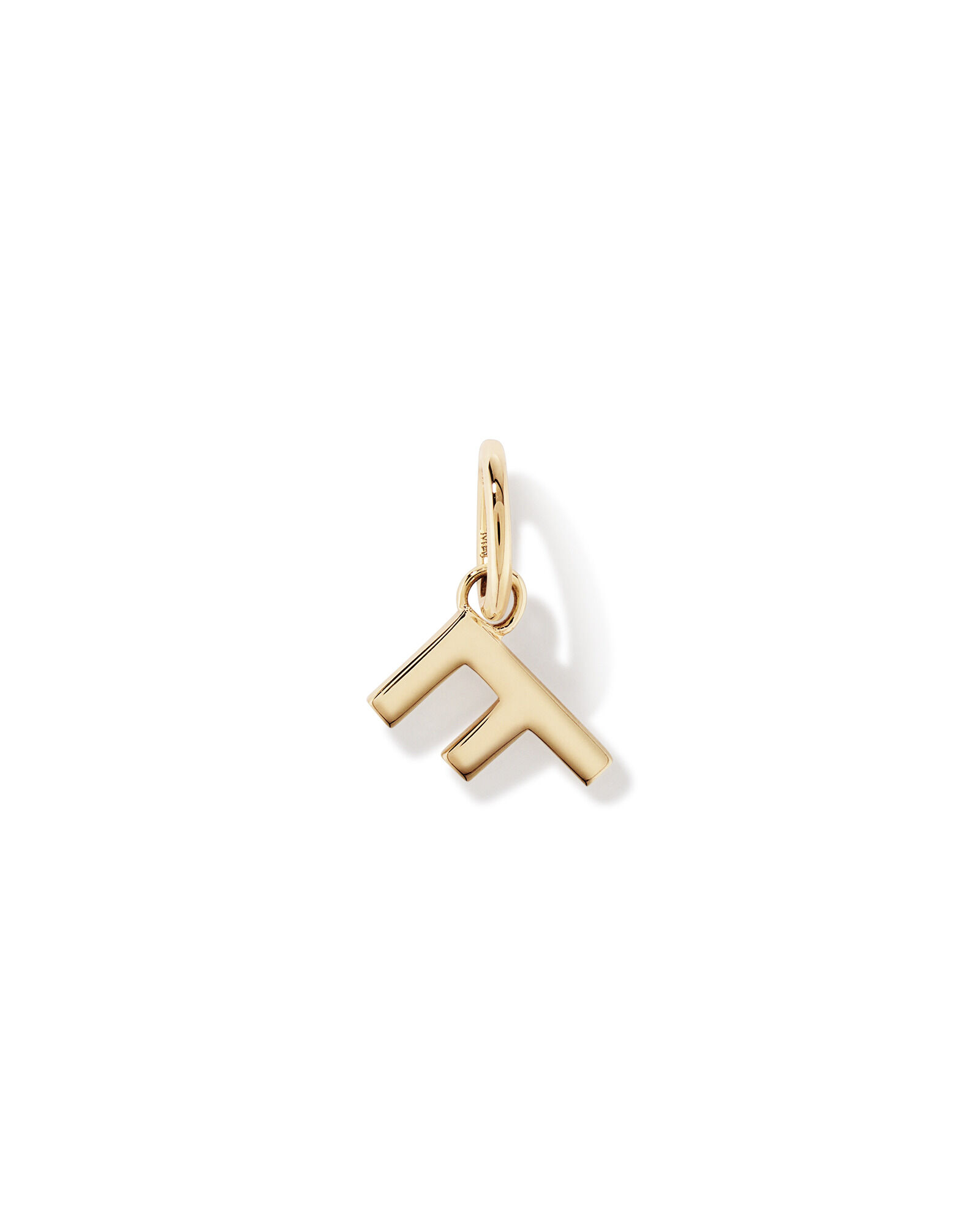 Letter F Initial Pendant in 10kt Yellow Gold