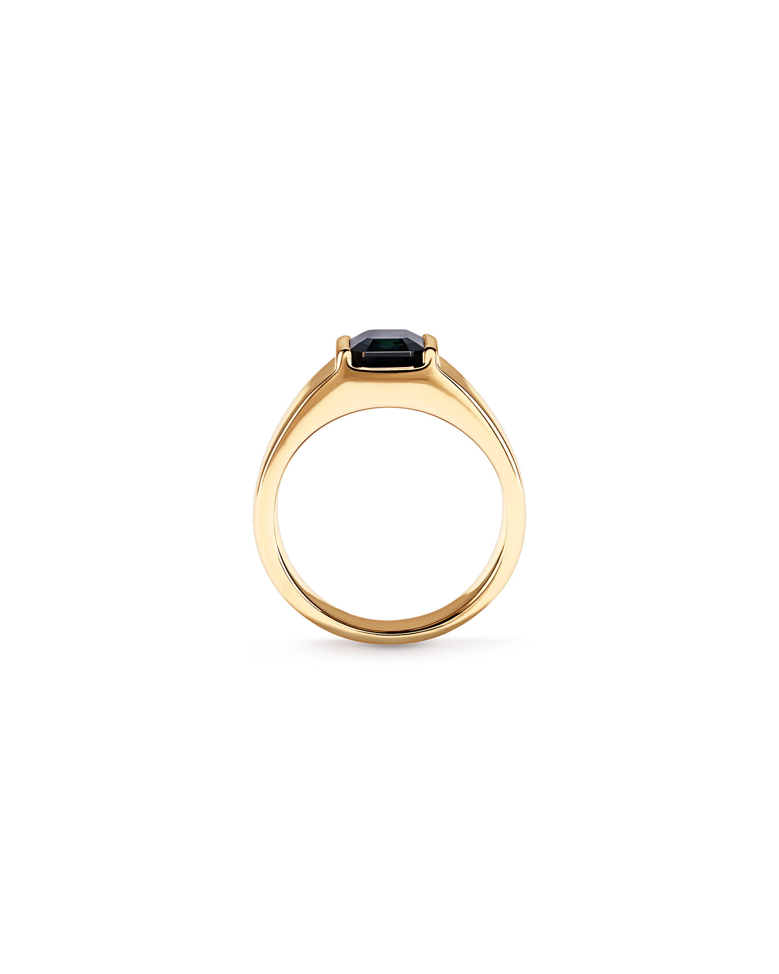 Bague &agrave; large bande du Parti australien en or jaune 10 carats