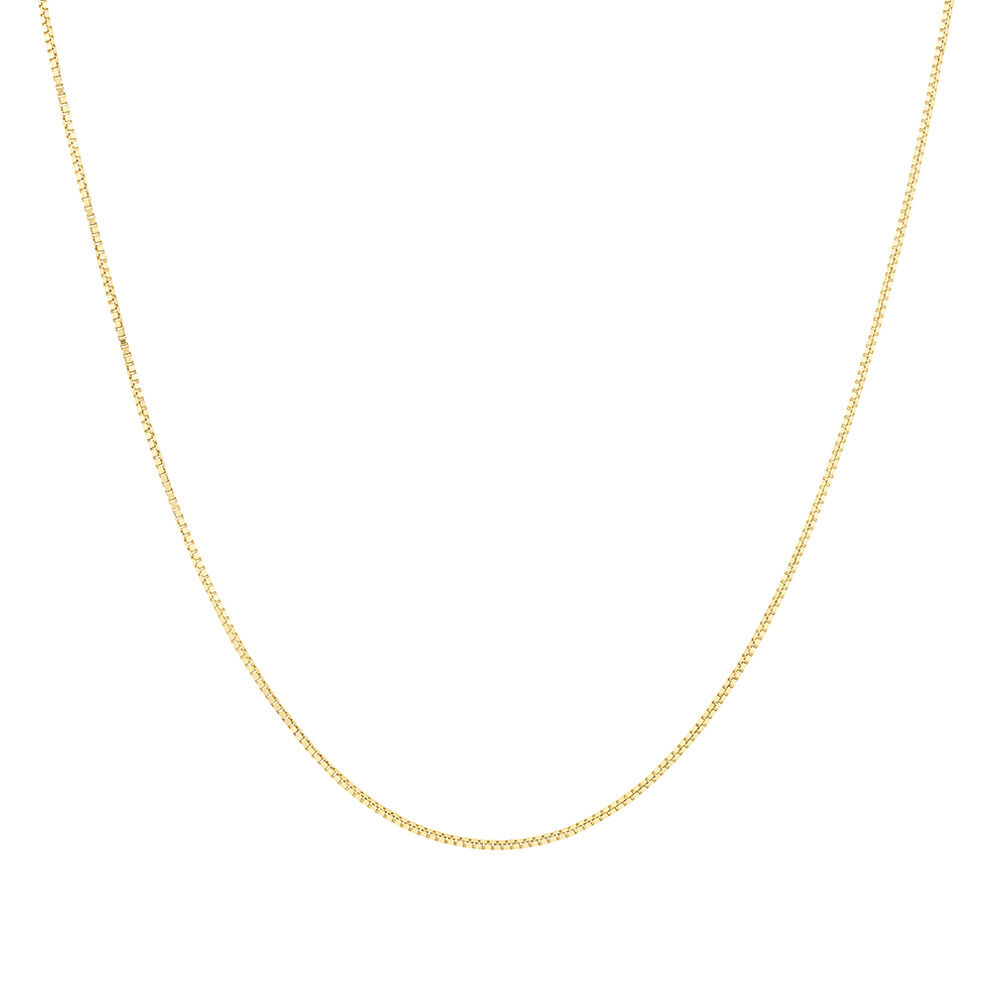 55cm (22") Box Chain in 10kt Yellow Gold