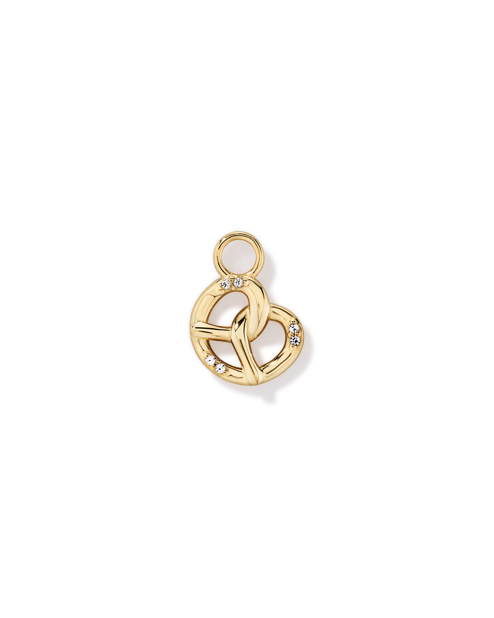 Porte-d&rsquo;oreille bretzel en Vermeil 18 kt
