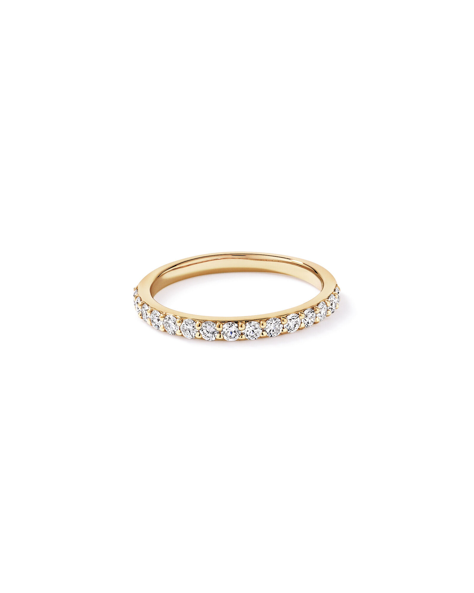 0.50TW Round Brilliant Laboratory-Grown Diamond Wedding Band in 14kt Yellow Gold