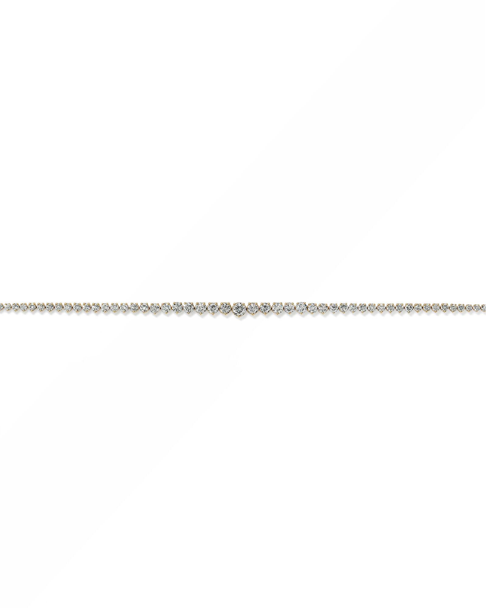 10.00 Carat TW Graduated Diamond Riviera Tennis Necklace in 18kt Yellow Gold