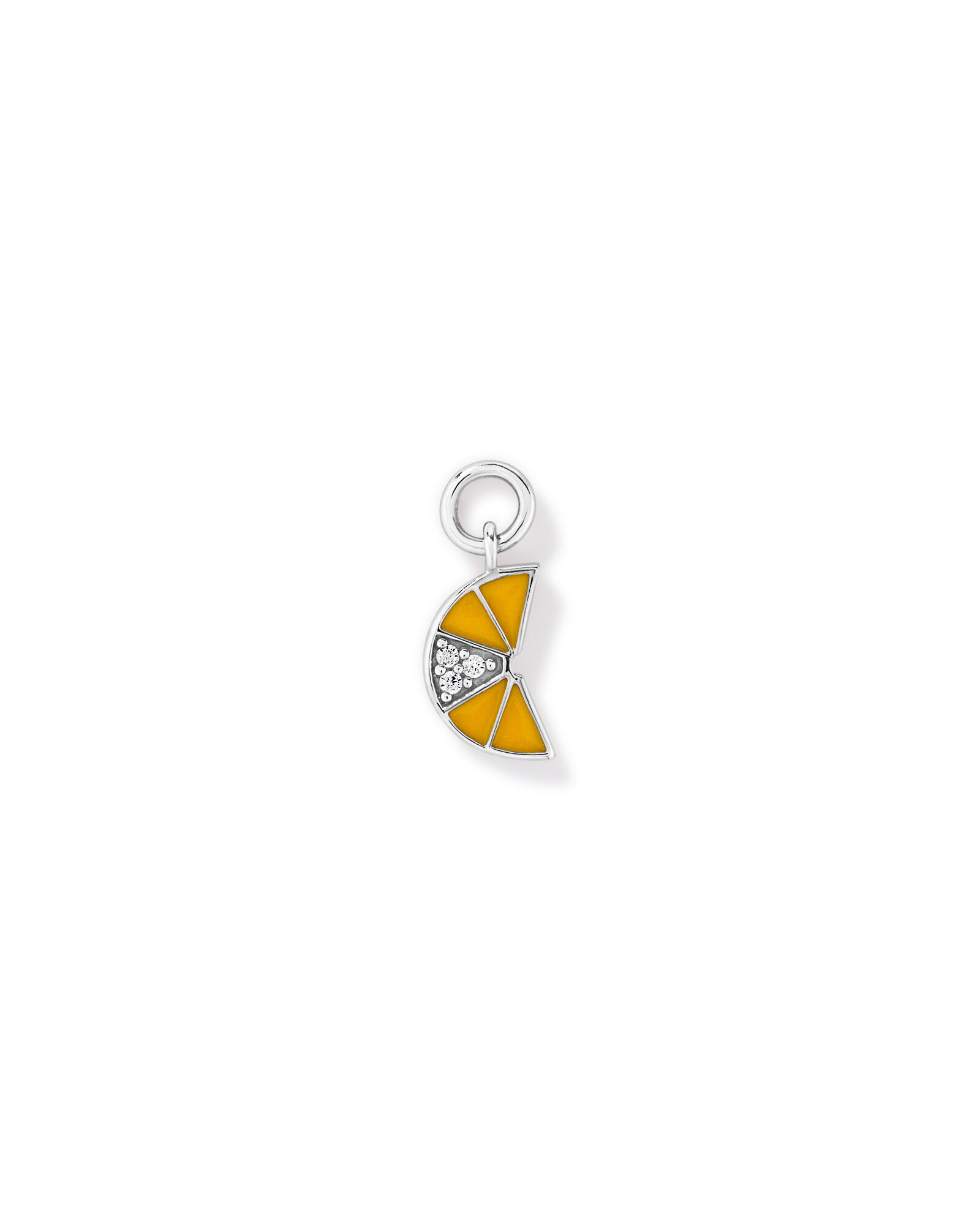 Charme de boucle d&rsquo;oreille citron en argent sterling
