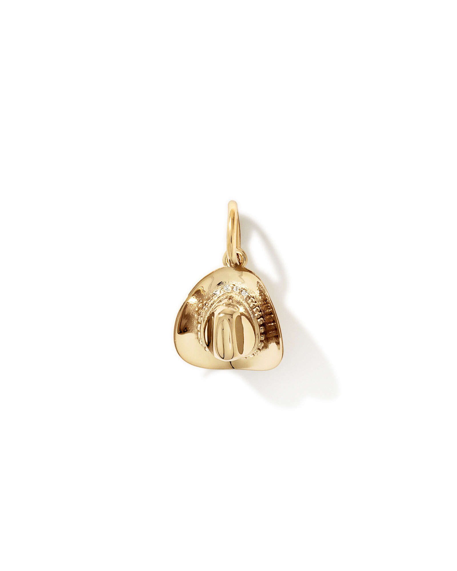 Cowboy Hat Pendant in 18kt Vermeil with Cubic Zirconia