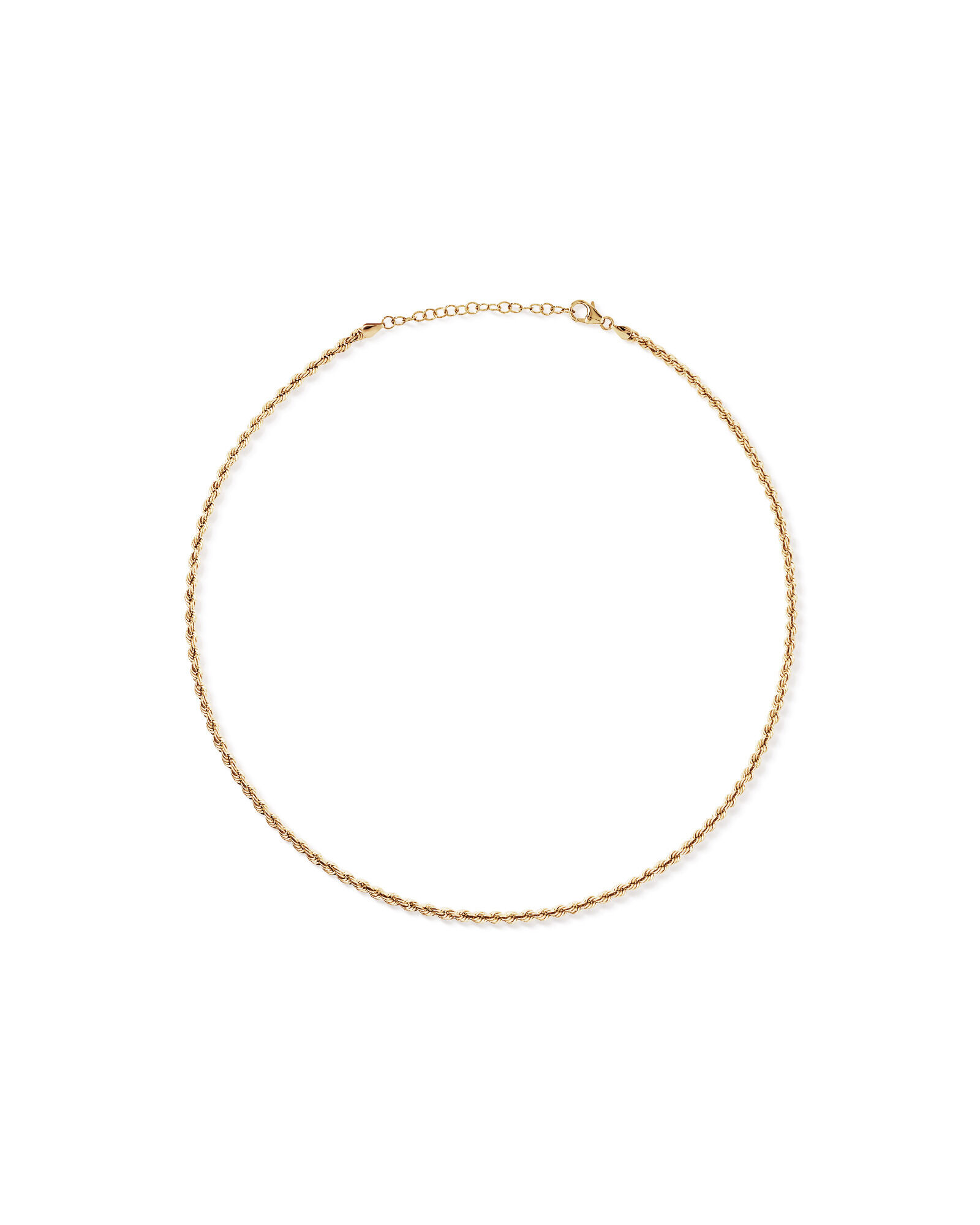 50cm (20") 3.3mm Width Hollow Rope Chain in 10kt Yellow Gold