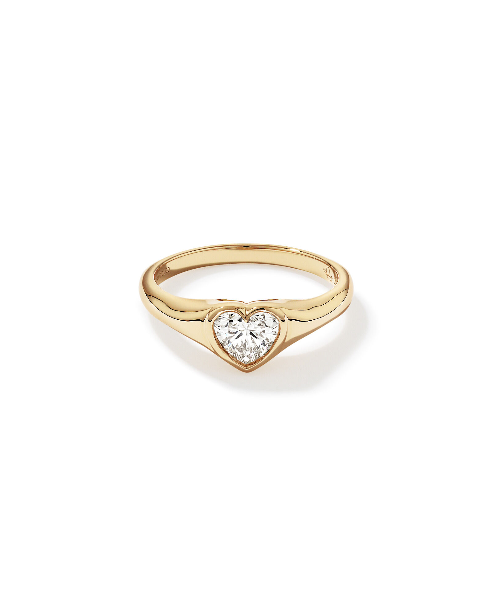 0.70 Carat TW Laboratory-Grown Diamond Heart Ring in 10kt Yellow Gold