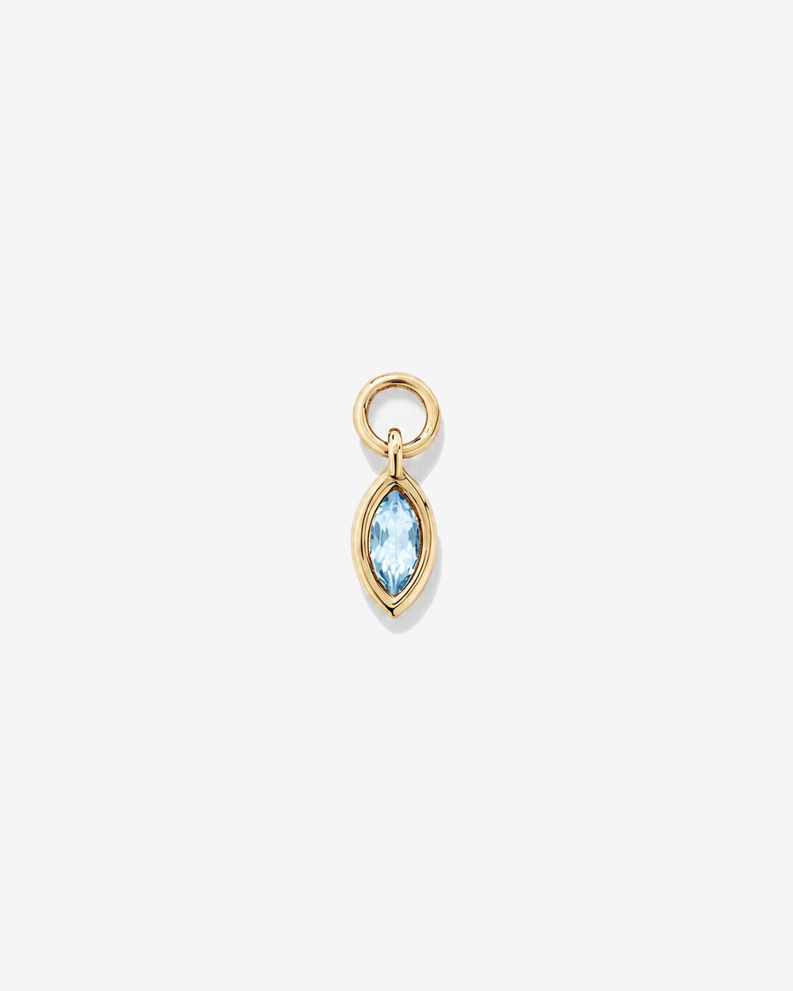 Breloque d'oreille Topaze bleue en or jaune 10 ct