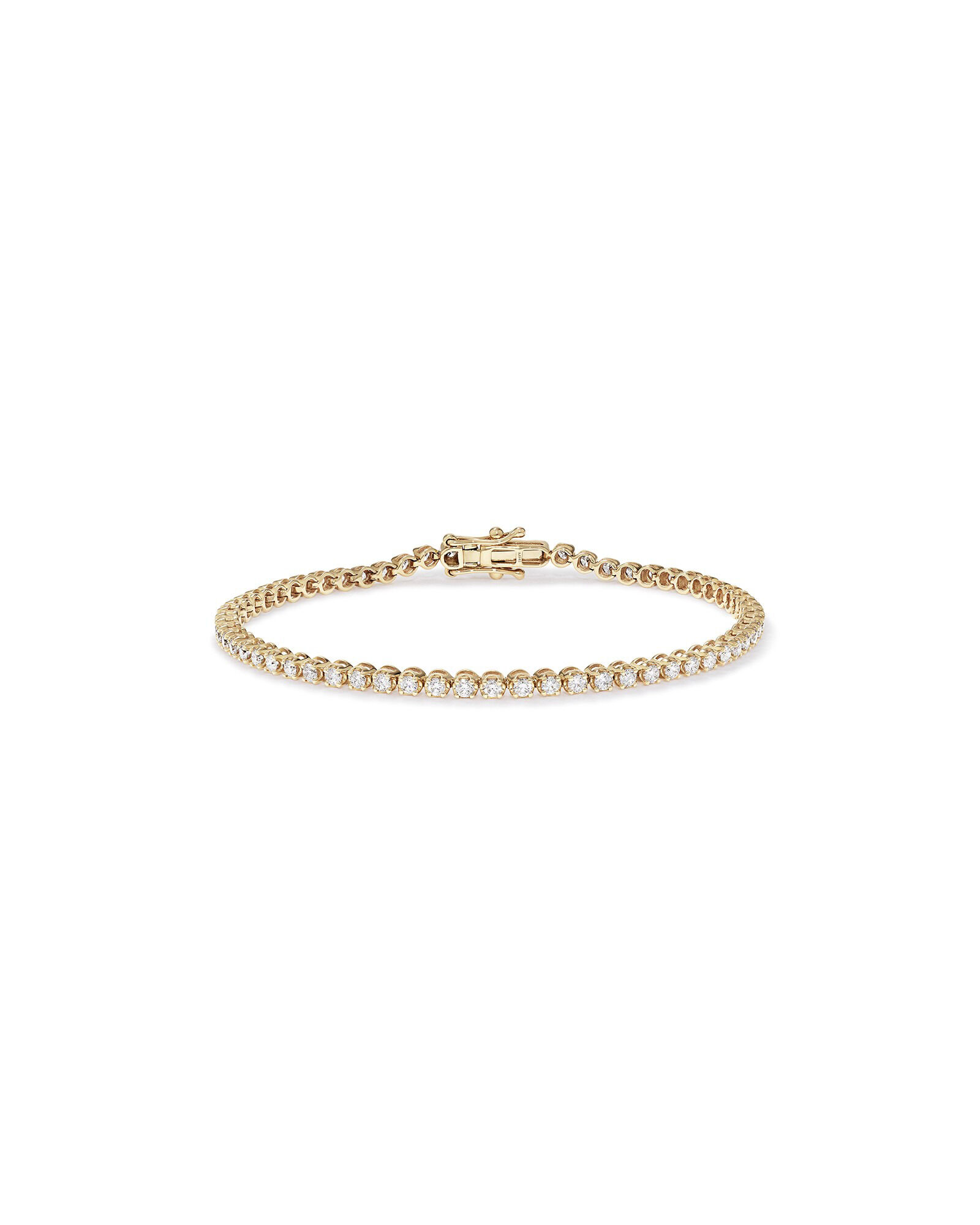 Bracelet de tennis en diamant cultiv&eacute; en laboratoire TW de 1,80 carat serti en or blanc 10 carats