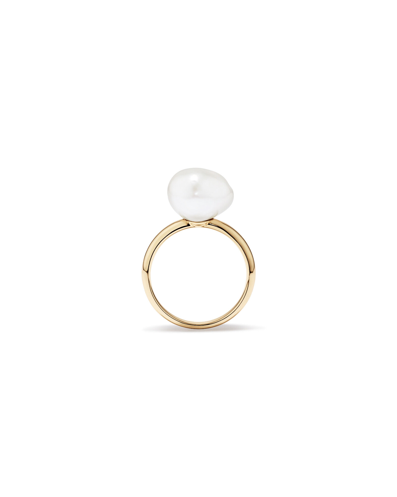 Baroque Cultured Freshwater Pearl Ring in 10kt Yellow Gold