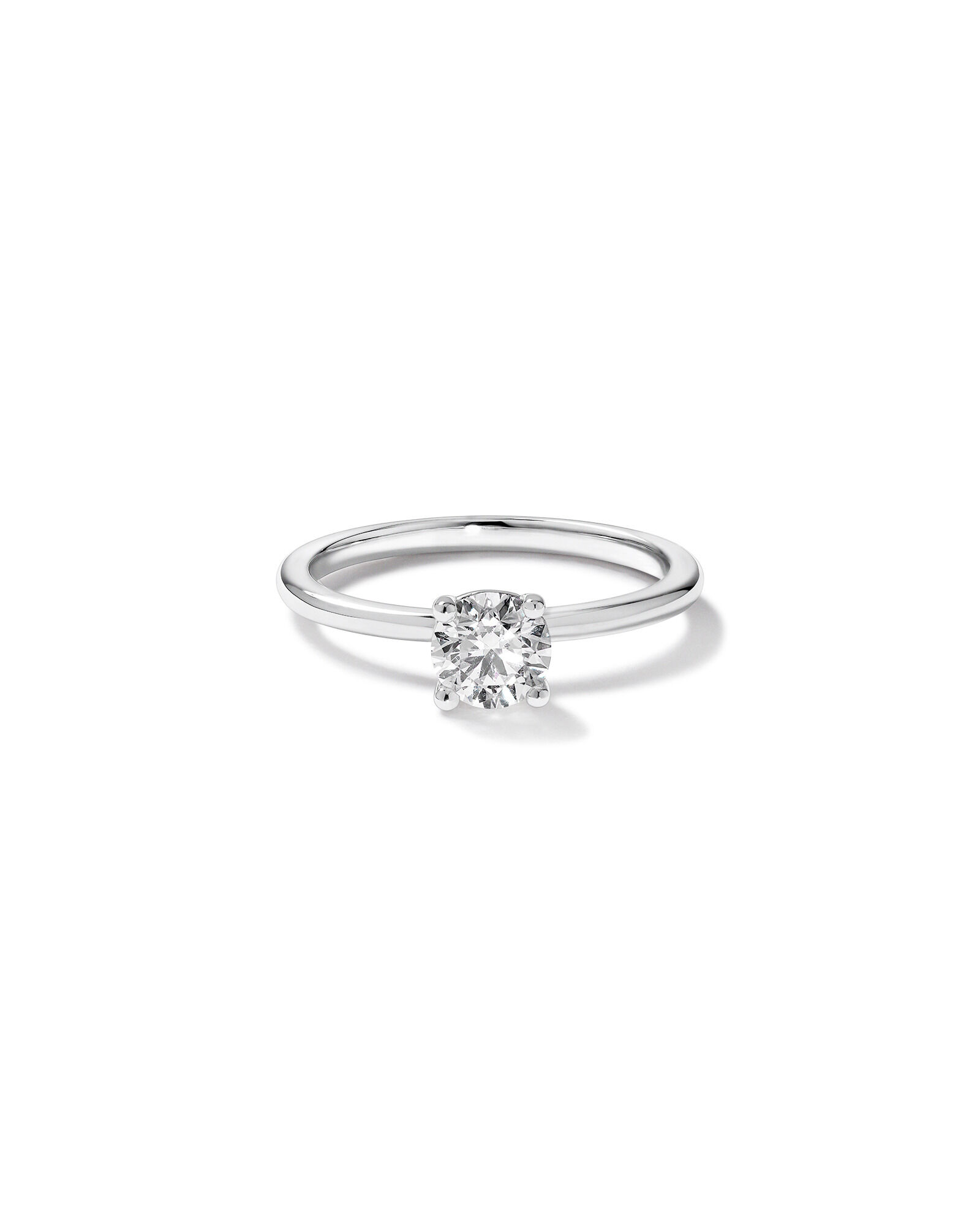 0.50 Carat TW Round Brilliant Solitaire Ring in 18kt White Gold