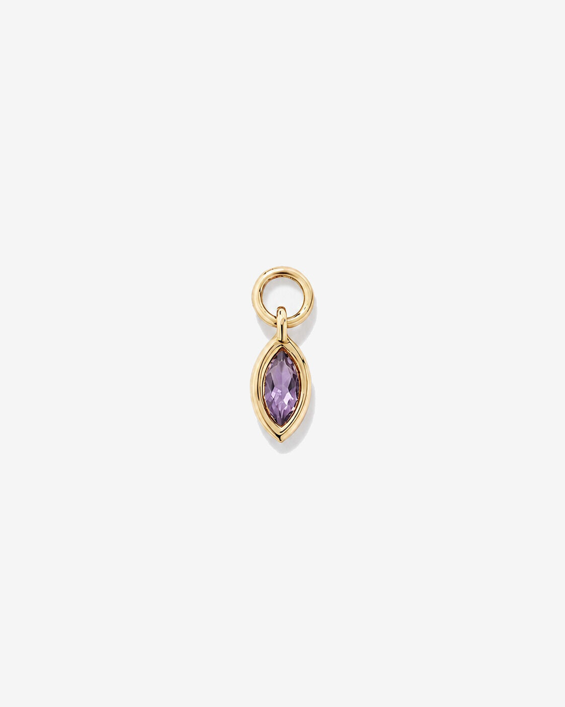 Breloque d'oreille Am&eacute;thyste en or jaune 10 ct
