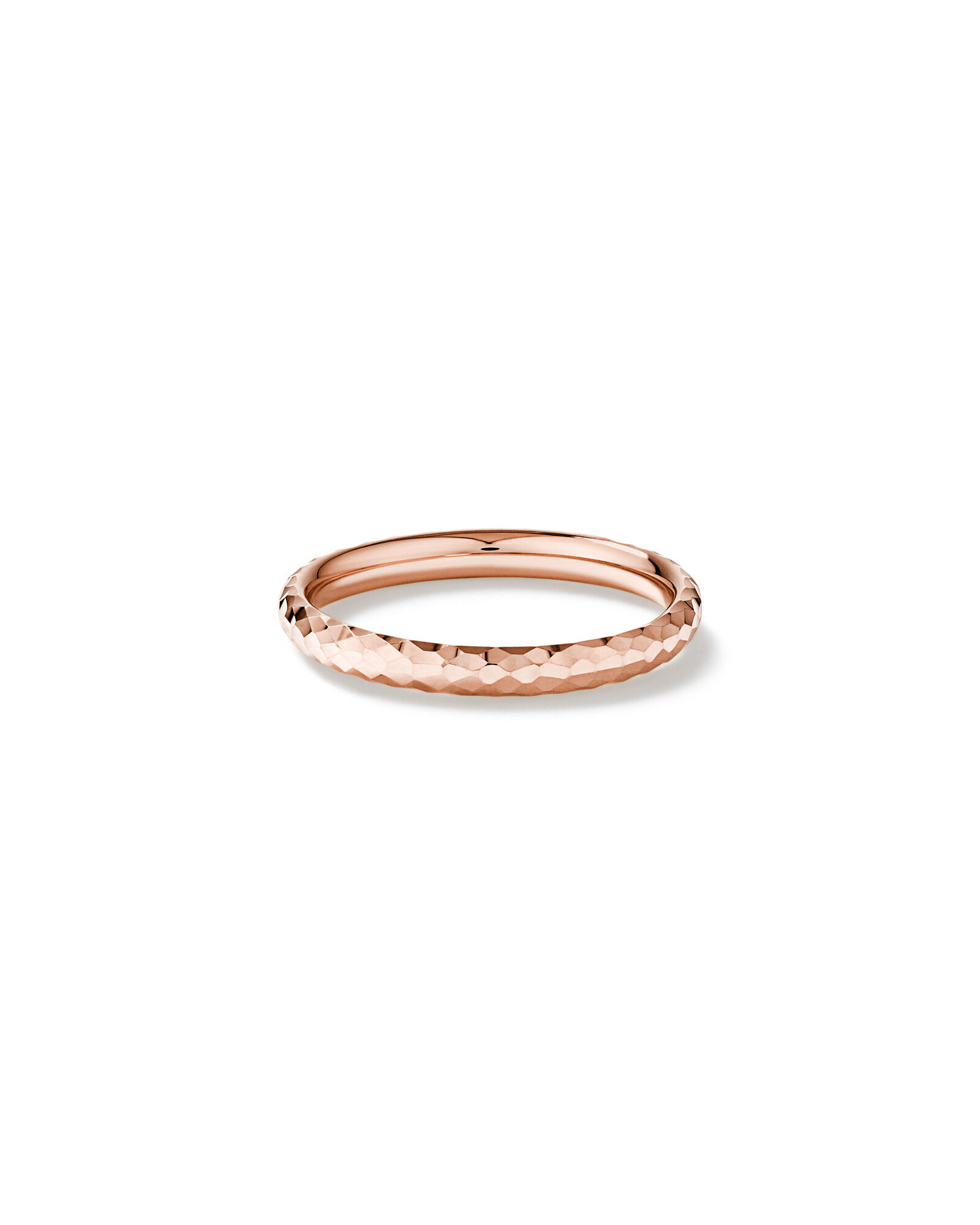 Bague Diamant&eacute;e en Or Rose 10 ct