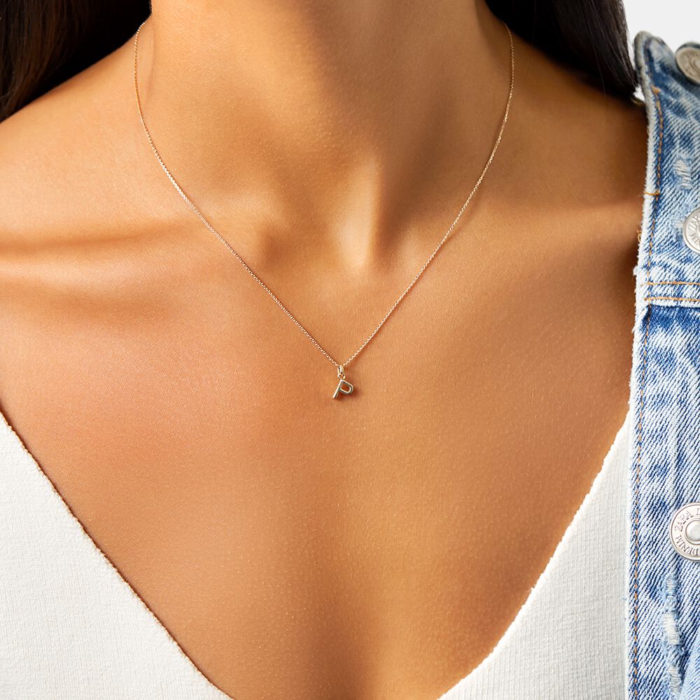 P Initial Pendant in 10kt Yellow Gold