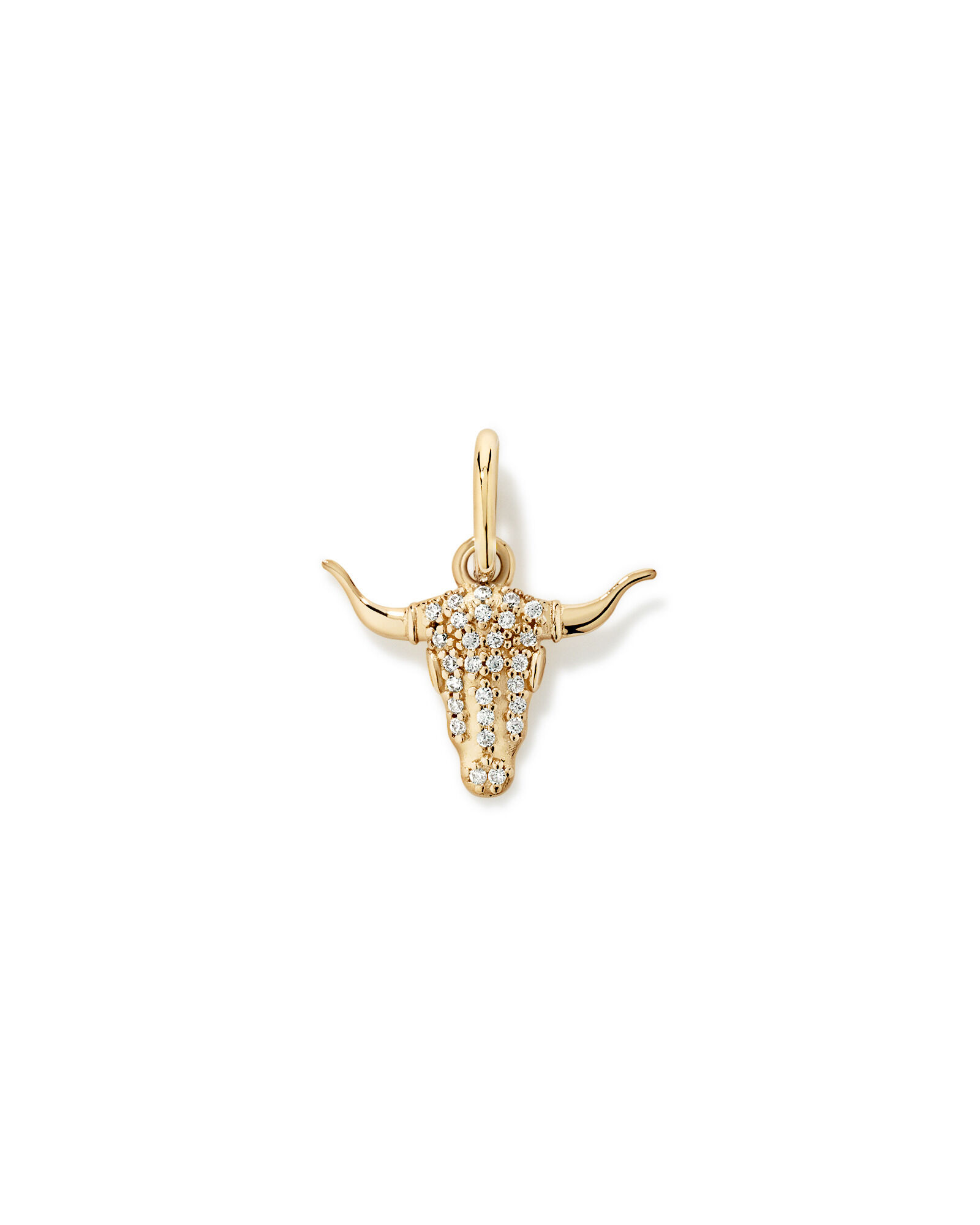 Pendentif Bull Head en Vermeil 18 kt avec zirconie cubique