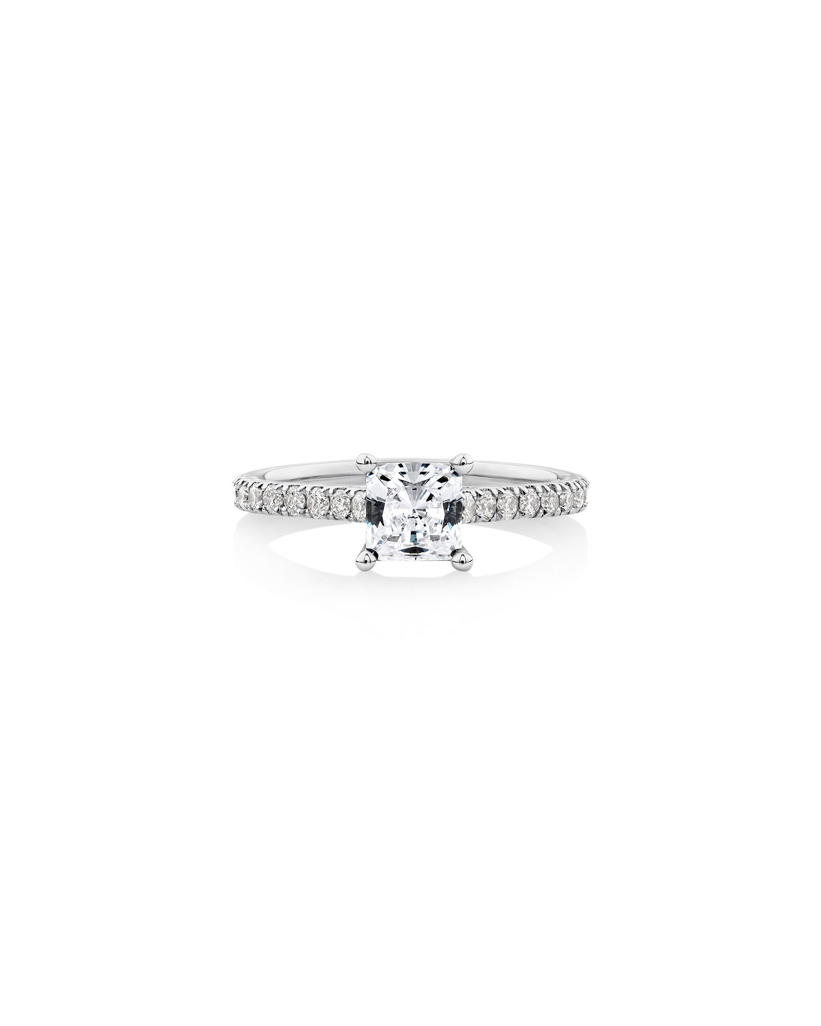 Engagement Ring with 1.25 Carat TW Diamonds in 14kt White Gold