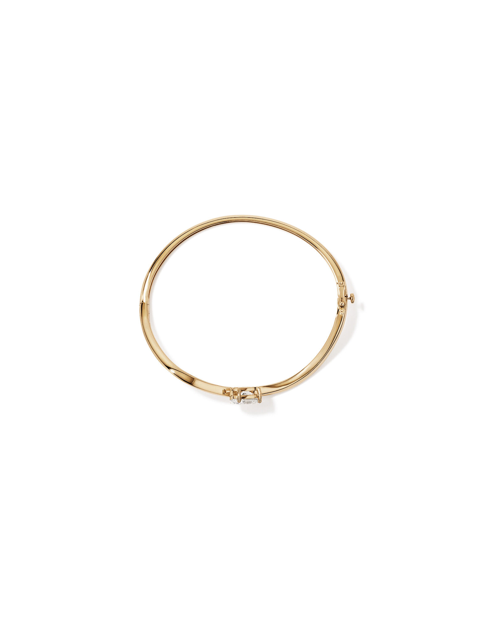 2.00 Carat TW Laboratory-Grown Diamond Oval Twist Bangle in 10kt Yellow Gold