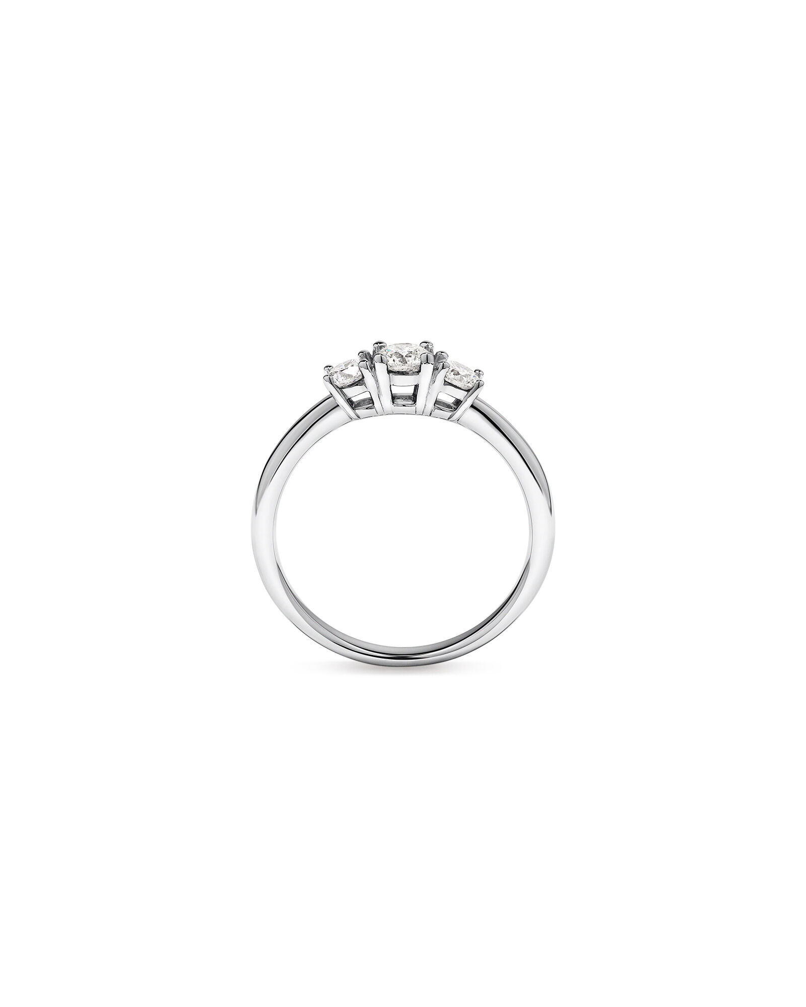 0.50 Carat TW 3 Stone Signature 101 Diamond Ring in 14kt White Gold