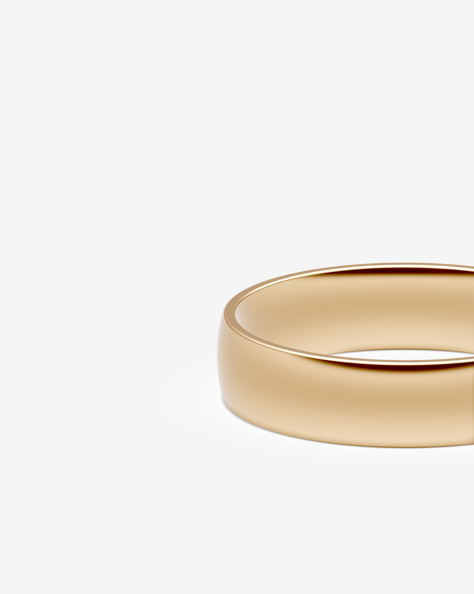 6mm Half Round Polished Wedding Band in 10kt Yellow Gold