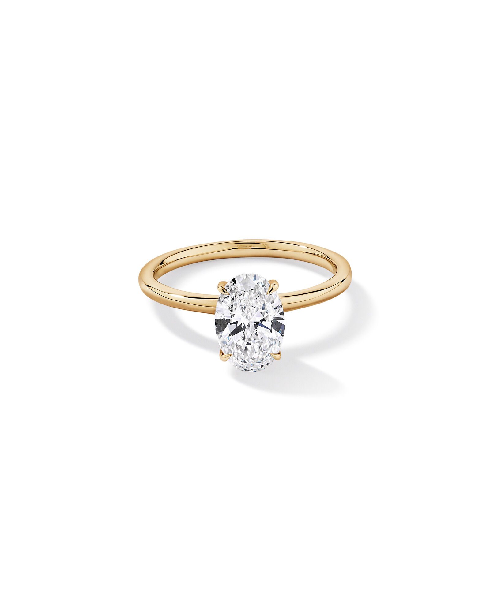 1.57TW Oval Laboratory-Grown Diamond Solitaire Ring in 14kt Rose Gold
