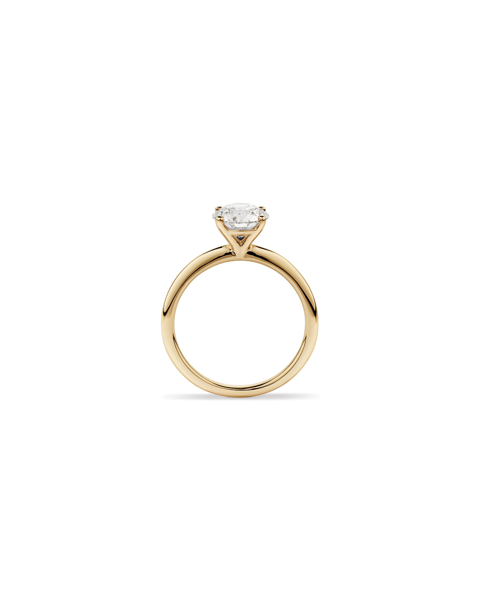 1.50 Carat TW Round Brilliant Laboratory-Grown Diamond Solitaire Engagement Ring In 14kt Yellow Gold