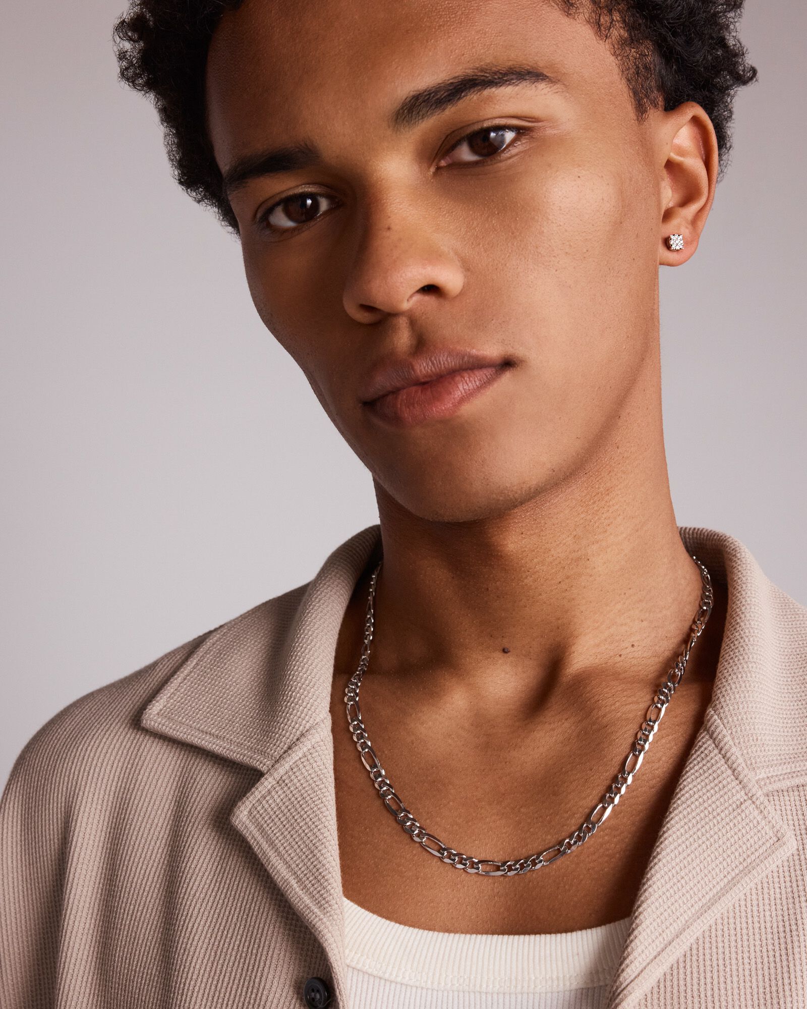 55cm (22") 5.75mm Width Figaro Chain Necklace in Sterling Silver