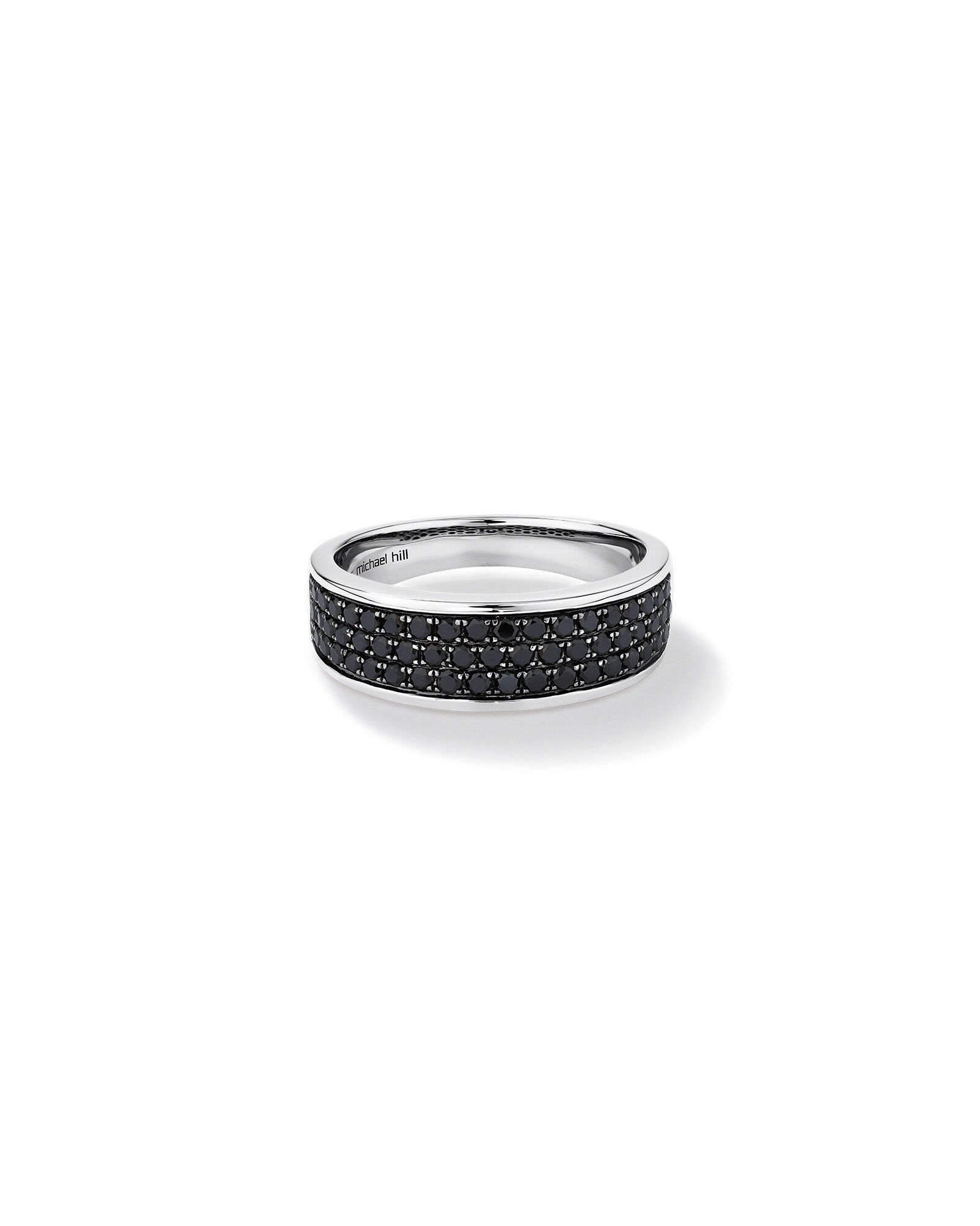 Black Diamond Pav&eacute; Ring with 1.00TW of Diamonds in 10kt White Gold