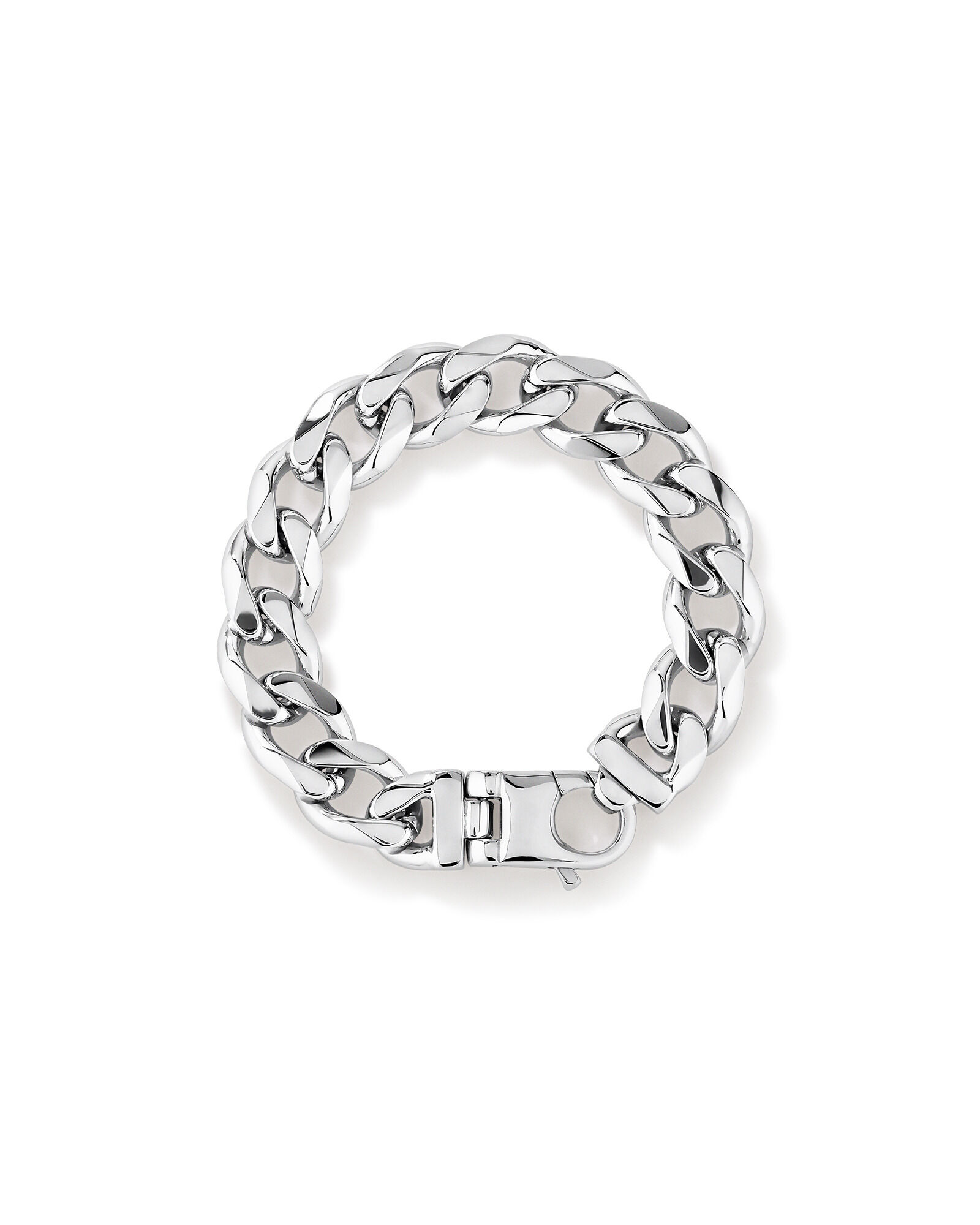 14.8mm Curb Bracelet in Sterling Silver