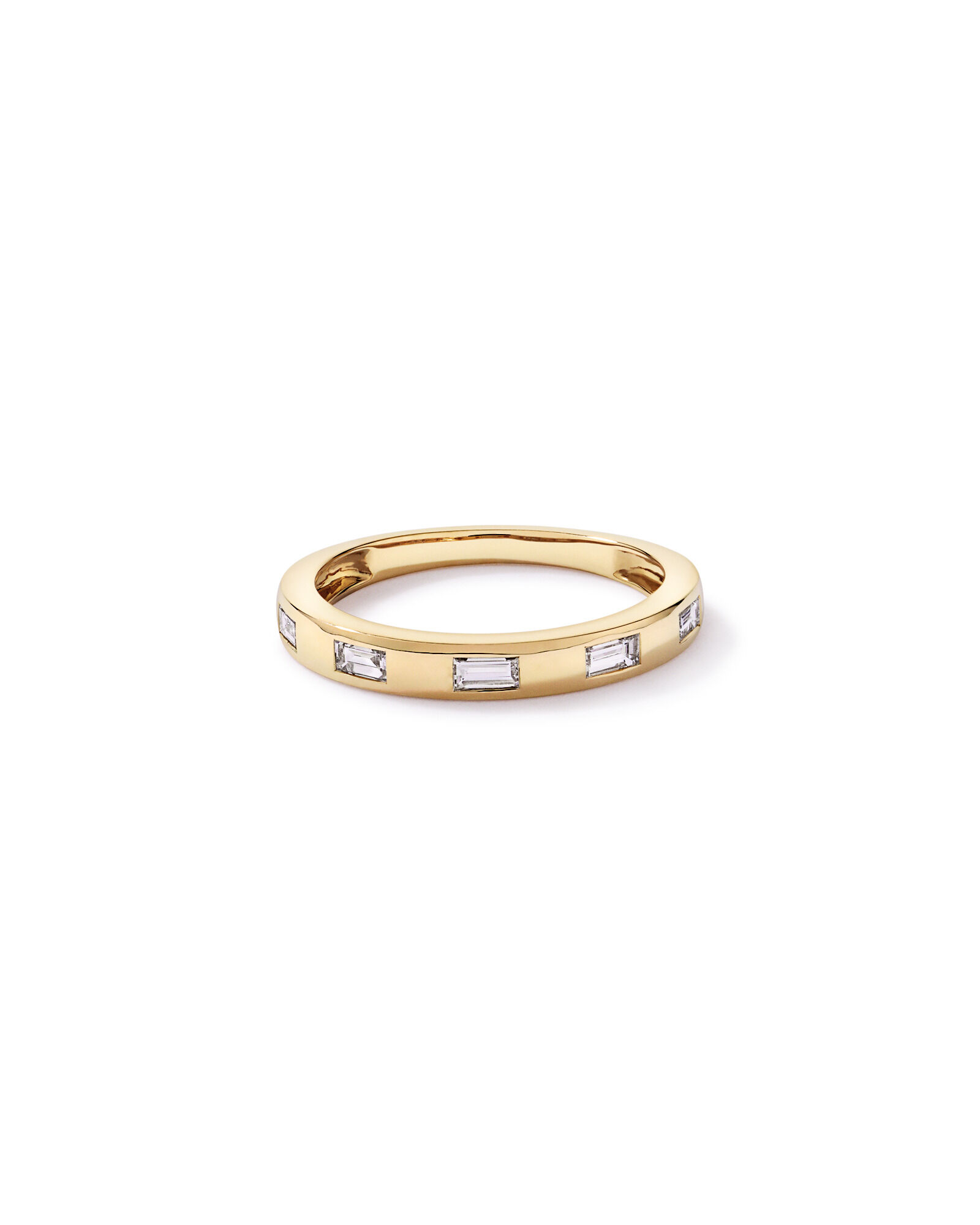 0.22TW Baguette Laboratory-Grown Diamond Wedding Band in 14kt Yellow Gold